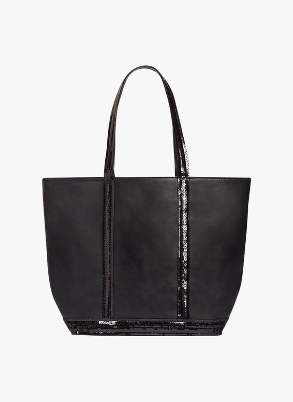 Leather tote bag Black Vanessa bruno Women Place des Tendances