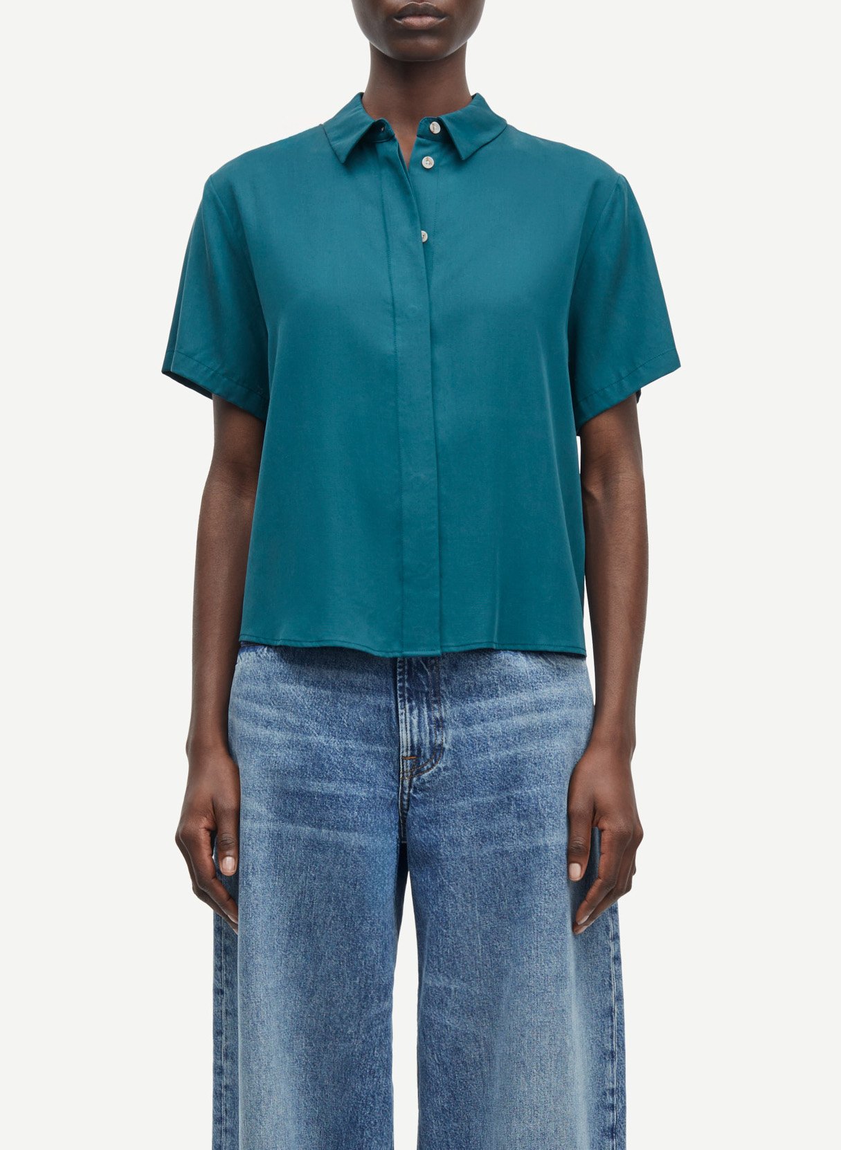 Chemise droite col classique  SAMSOE SAMSOE Bleu