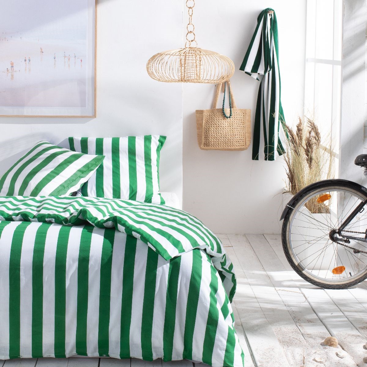 Cotton bedding set TODAY LINGE DE MAISON Green