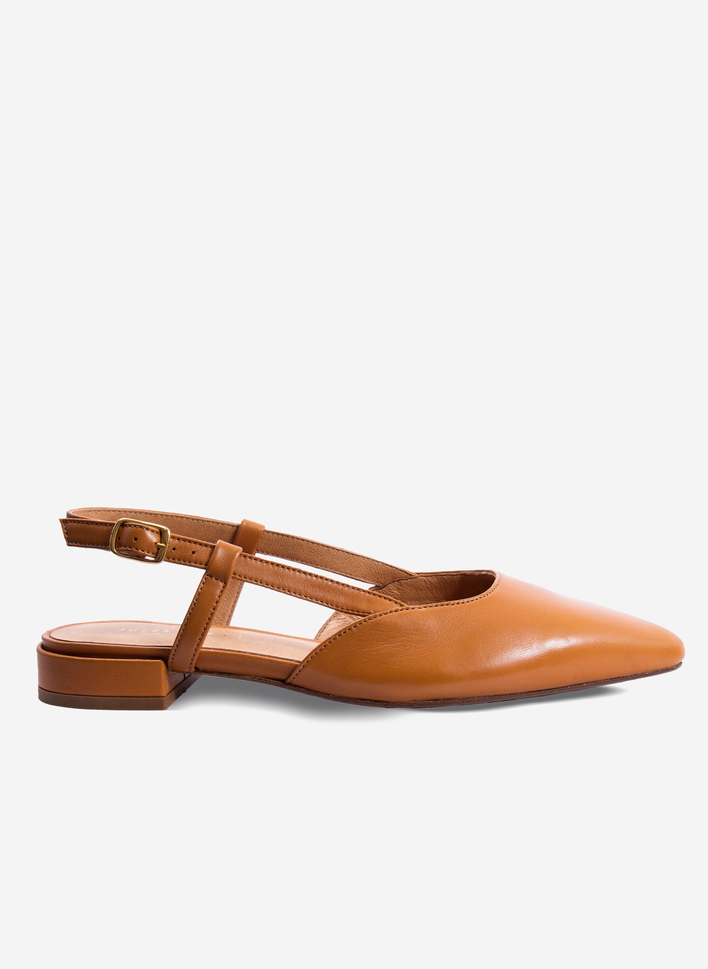 Elise leather slingback JULES & JENN Brown