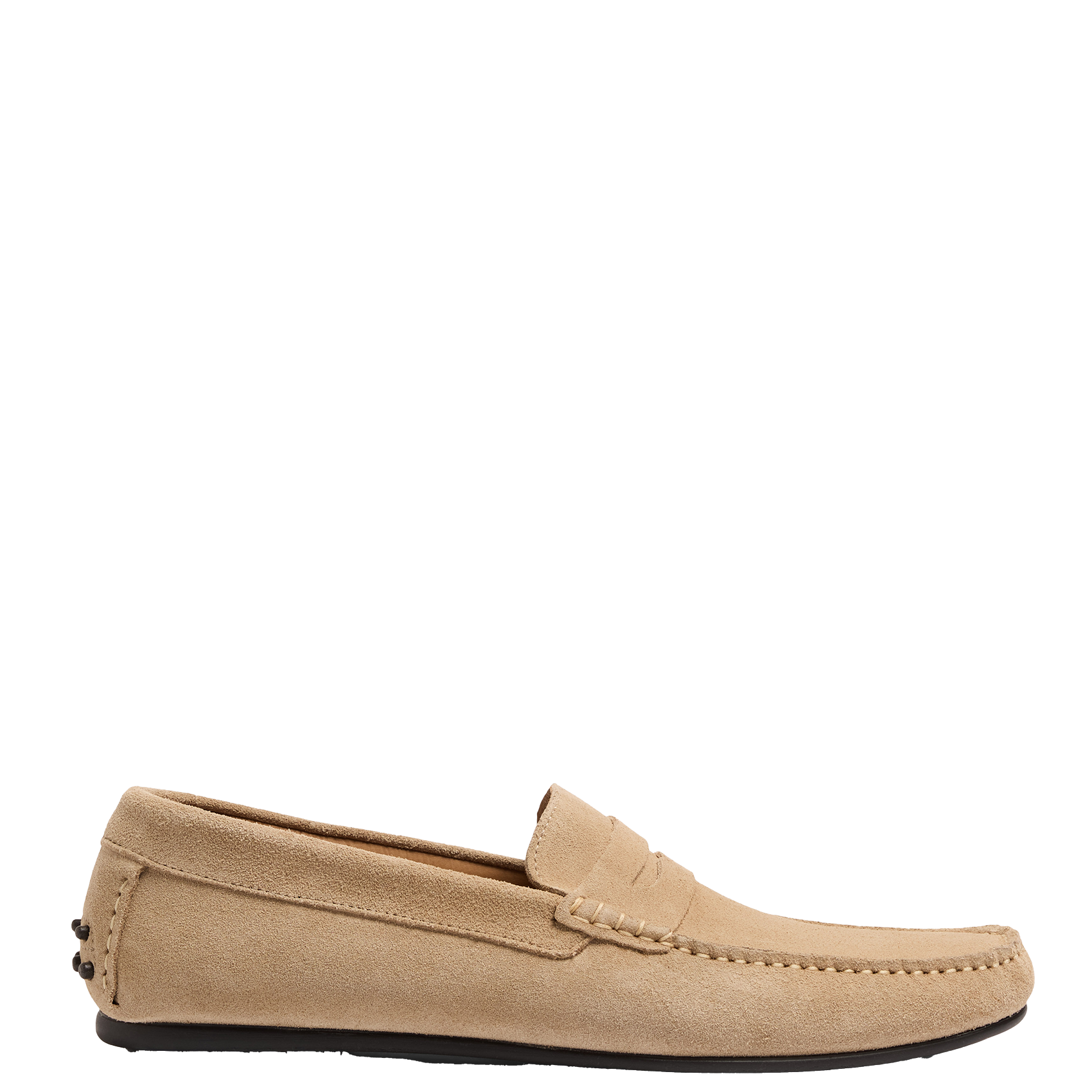 Leather loafers SELECTED Beige