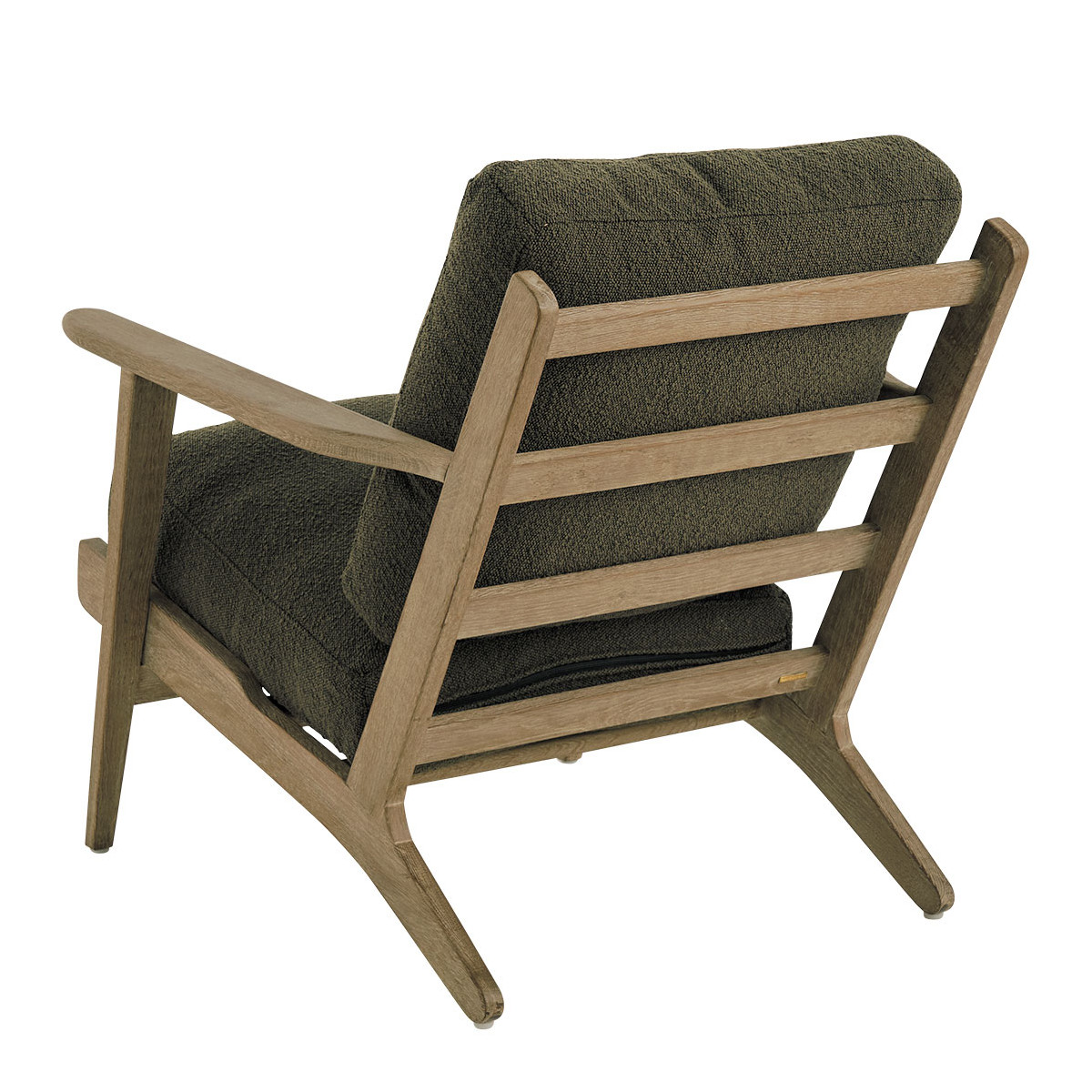 Fauteuil jules en bouclette - kaki BLANC D'IVOIRE Vert
