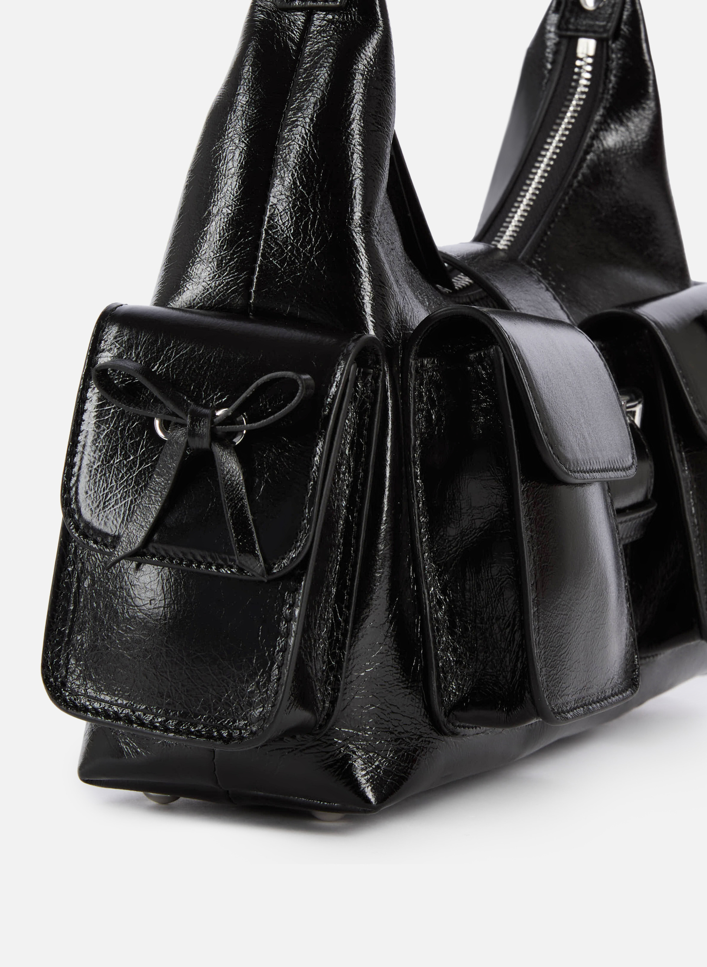 Amelia leather handbag Black