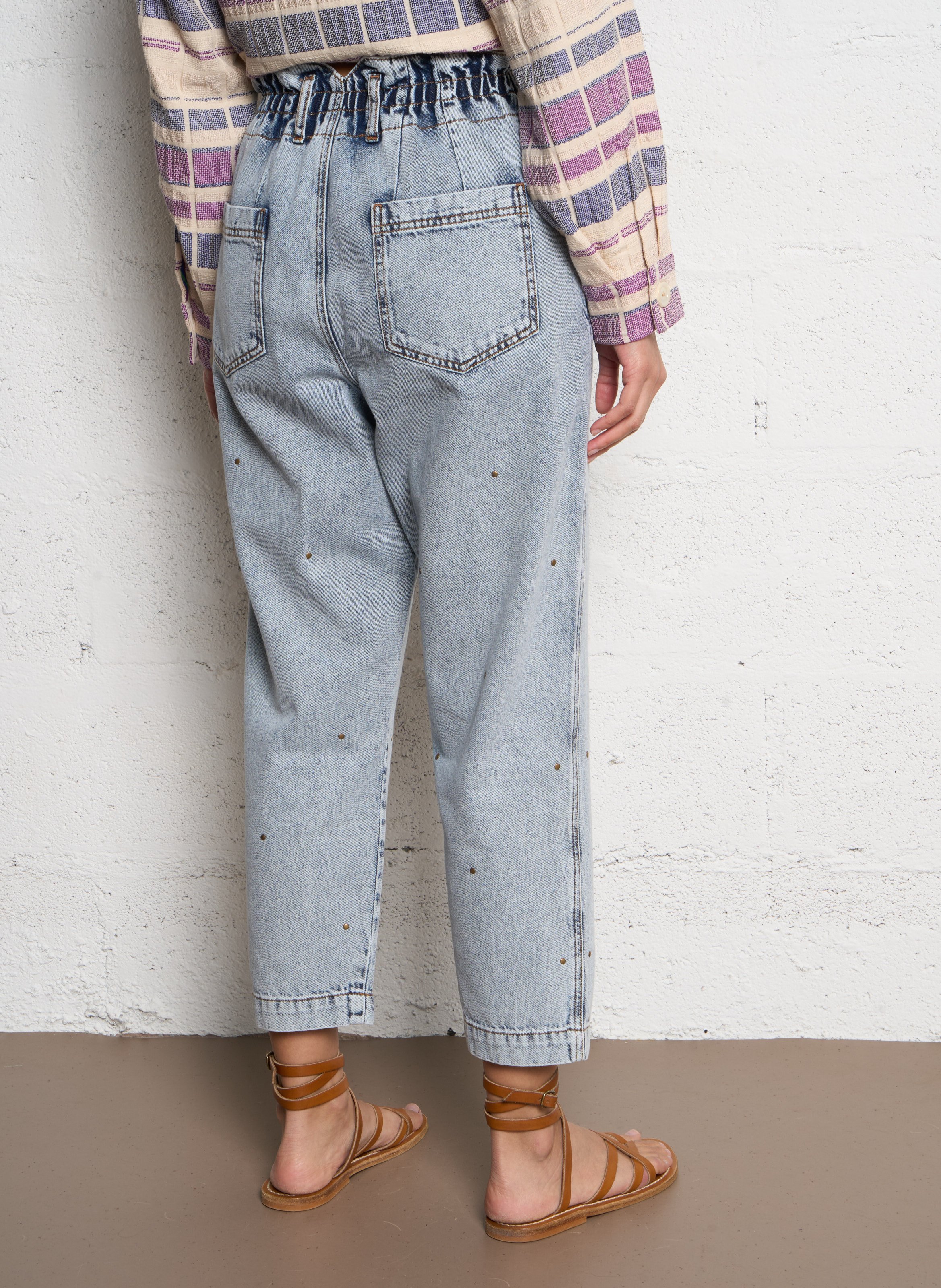 Jean large en coton  TINSELS Bleu