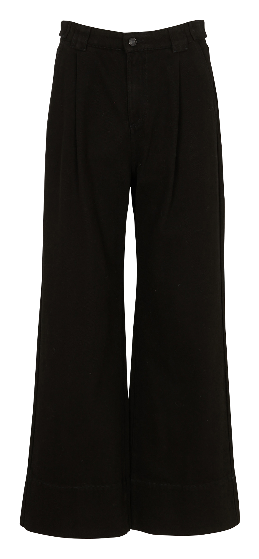 Jean large taille haute uni IKKS Noir