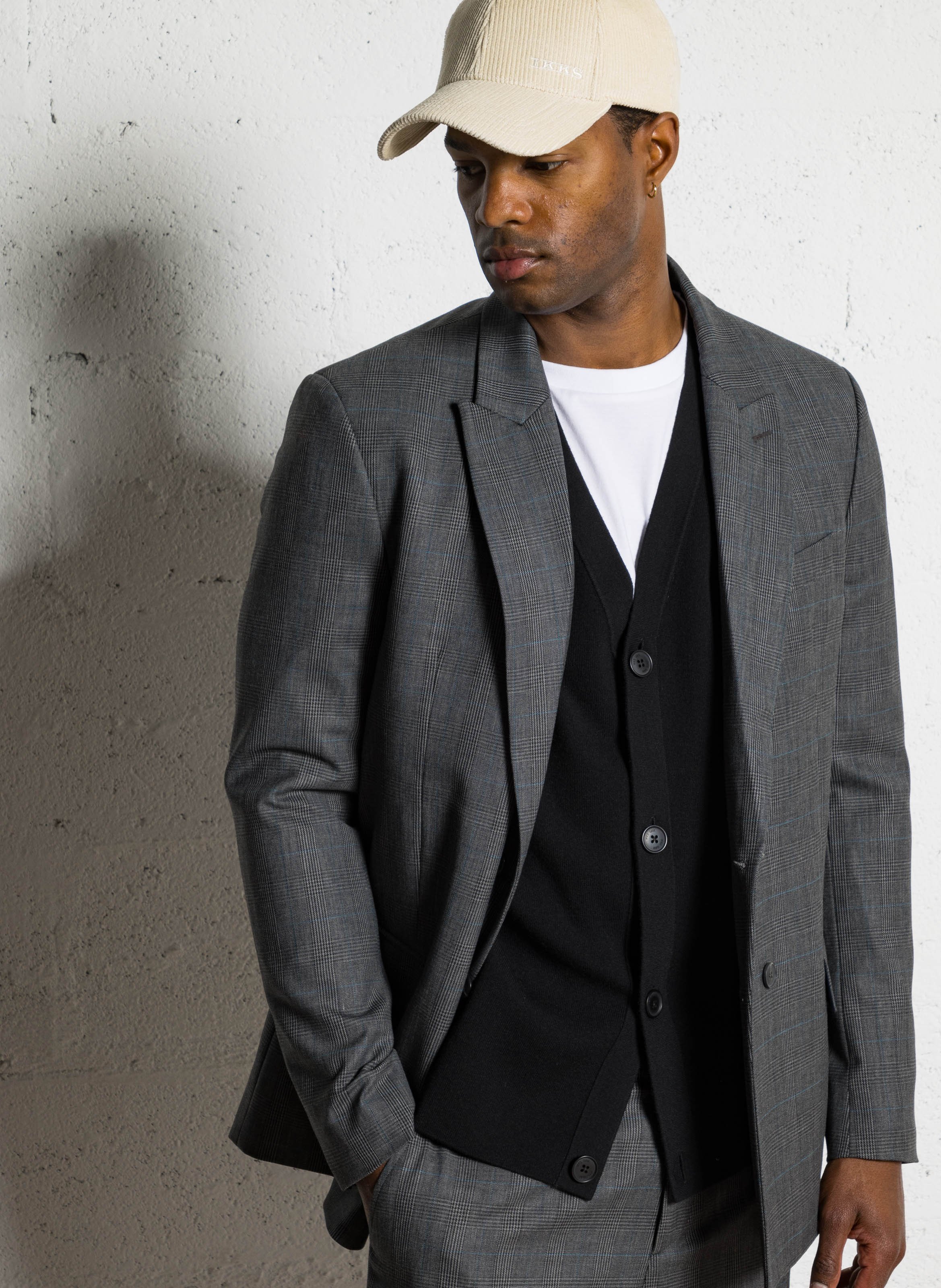 Geruit colbert IKKS Grijs