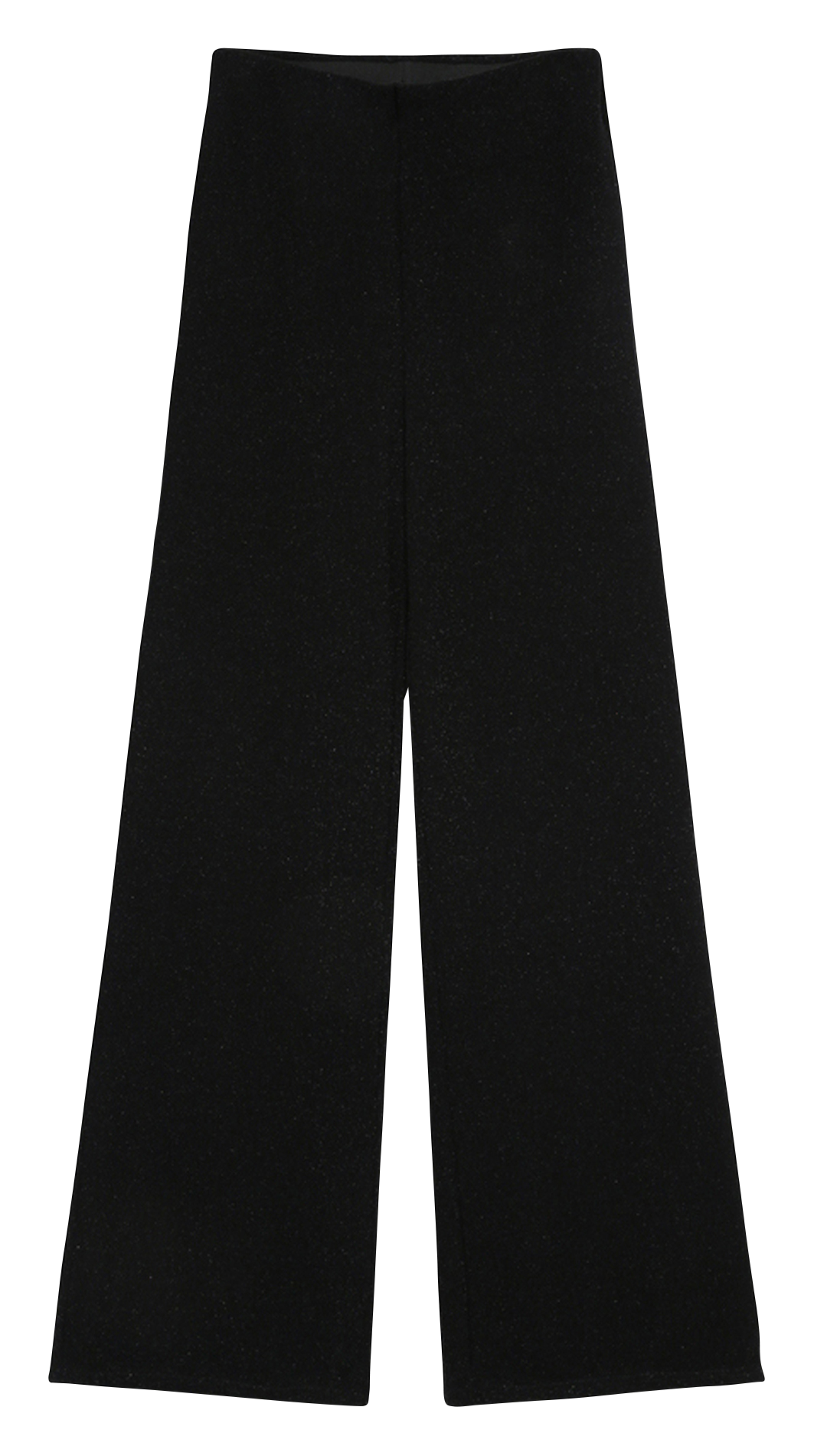 Solid straight pants with elastic waist GRACE ET MILA Black