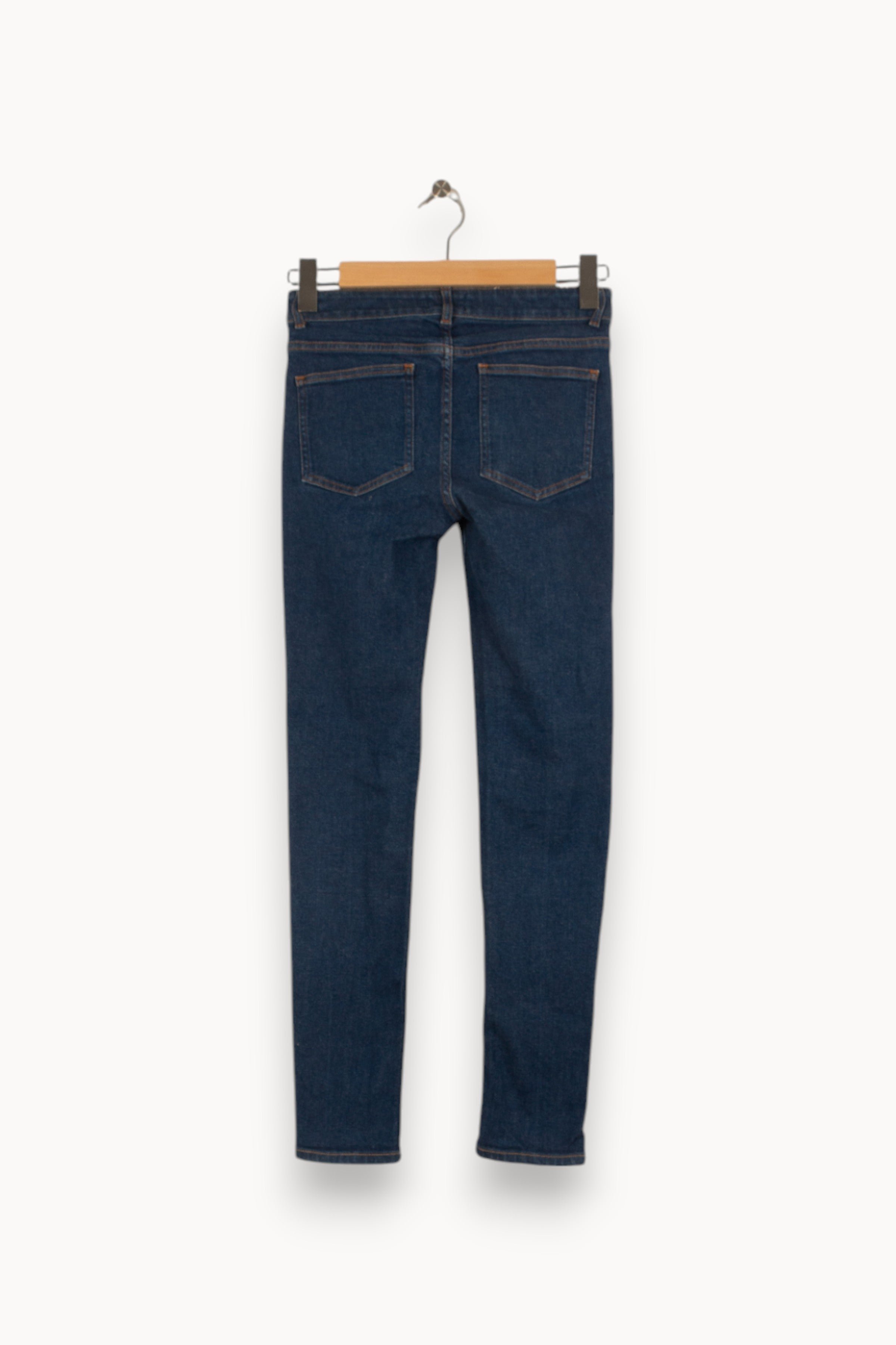 Cropped slim jeans with studs ACNE STUDIOS - Seconde Main Blue