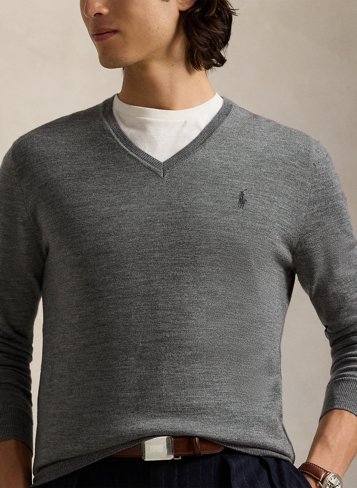 Mouwloze, wollen trui POLO RALPH LAUREN Grijs