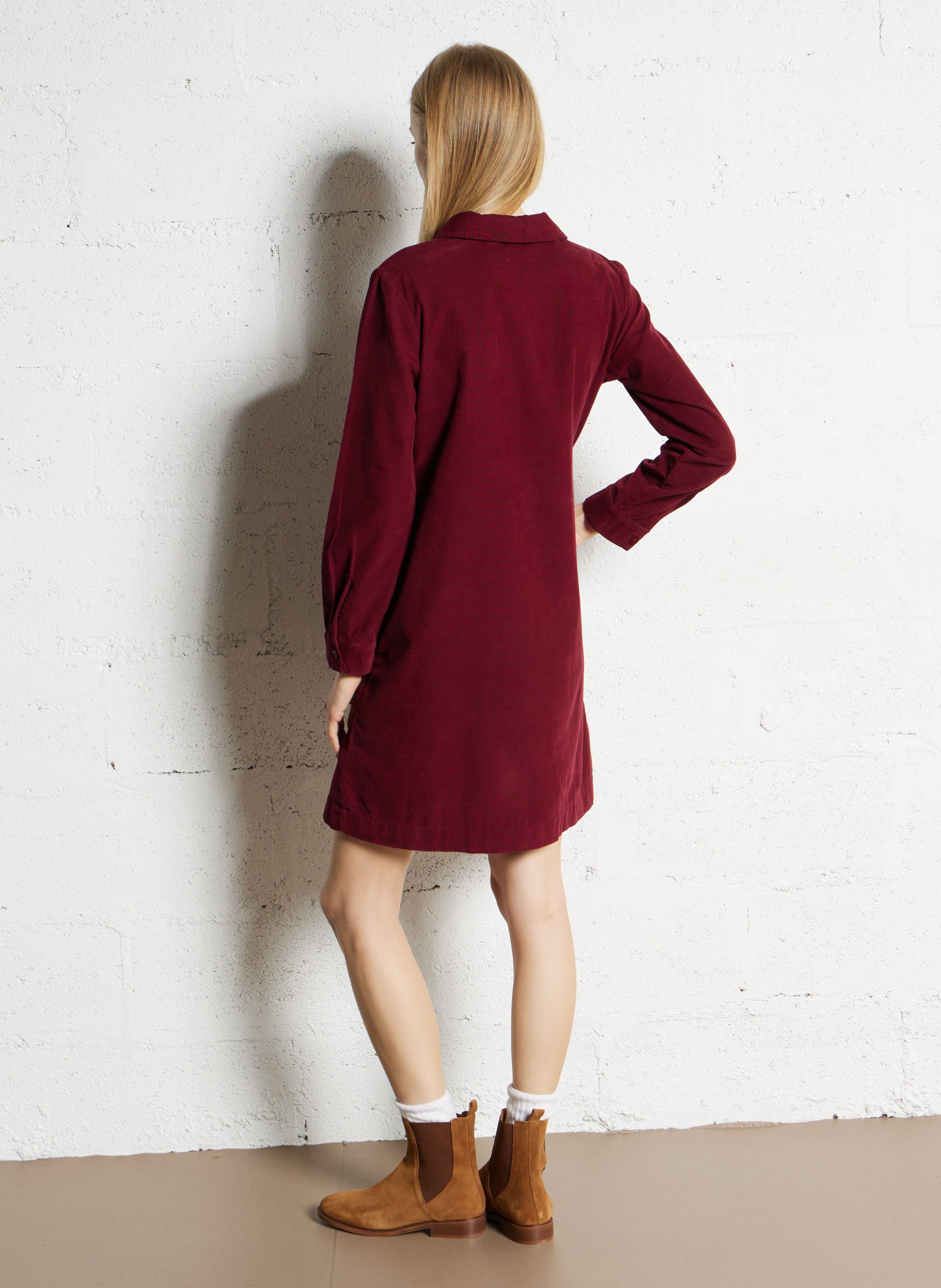 Robe courte en coton NICE THINGS Prune