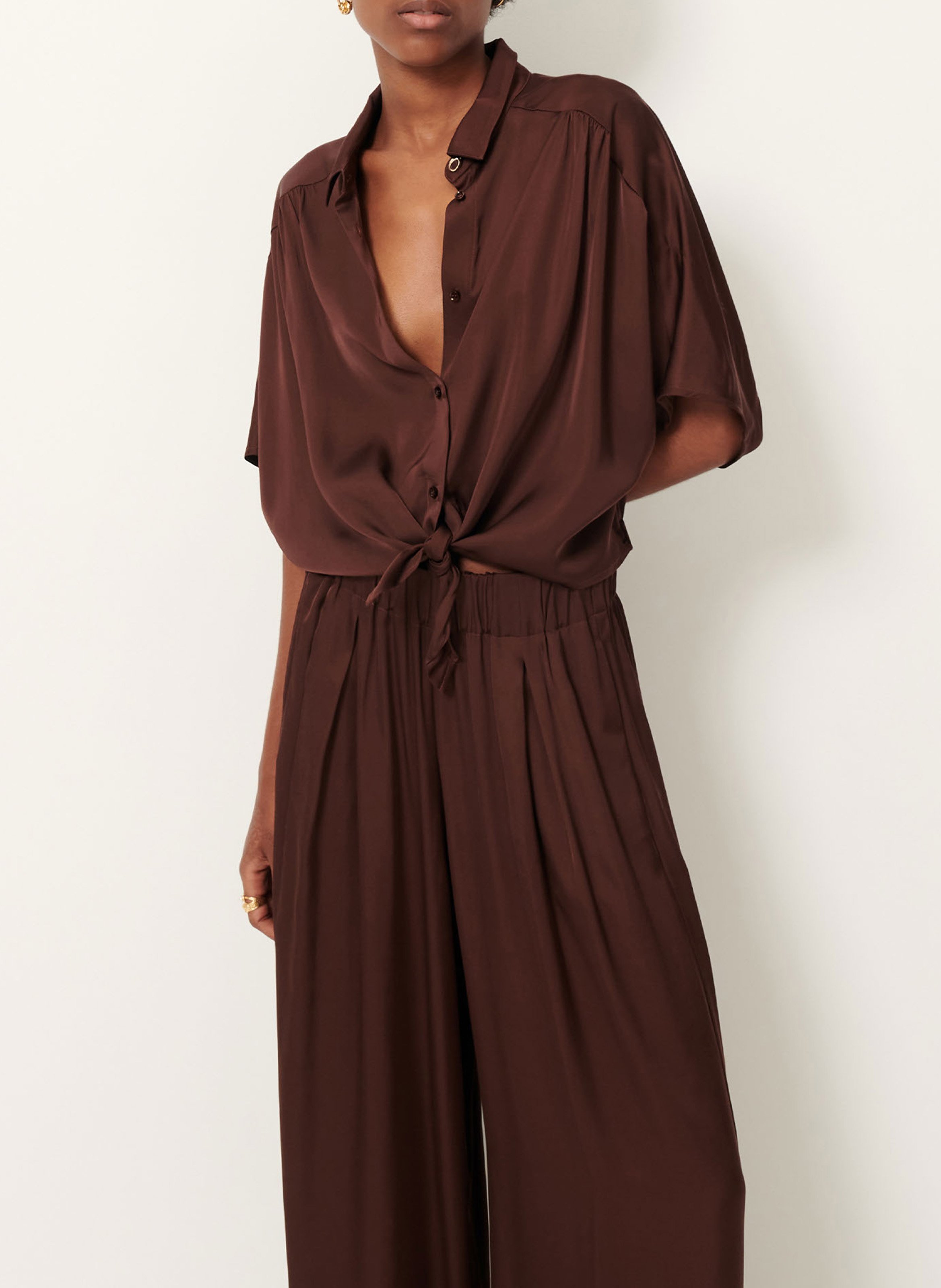 Straight shirt with classic collar SESSUN