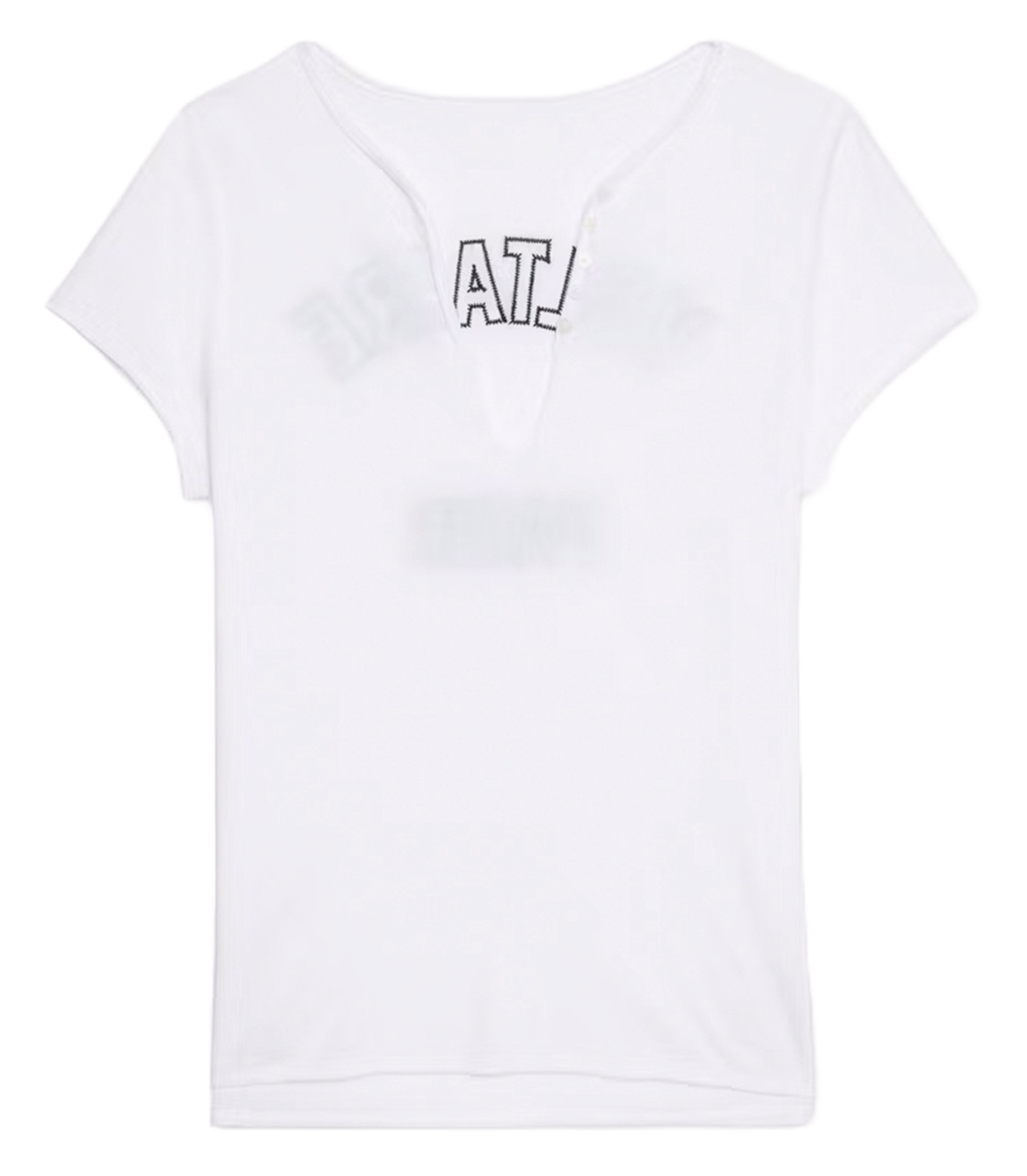 Tunisian collar t-shirt with back print ZADIG&VOLTAIRE White
