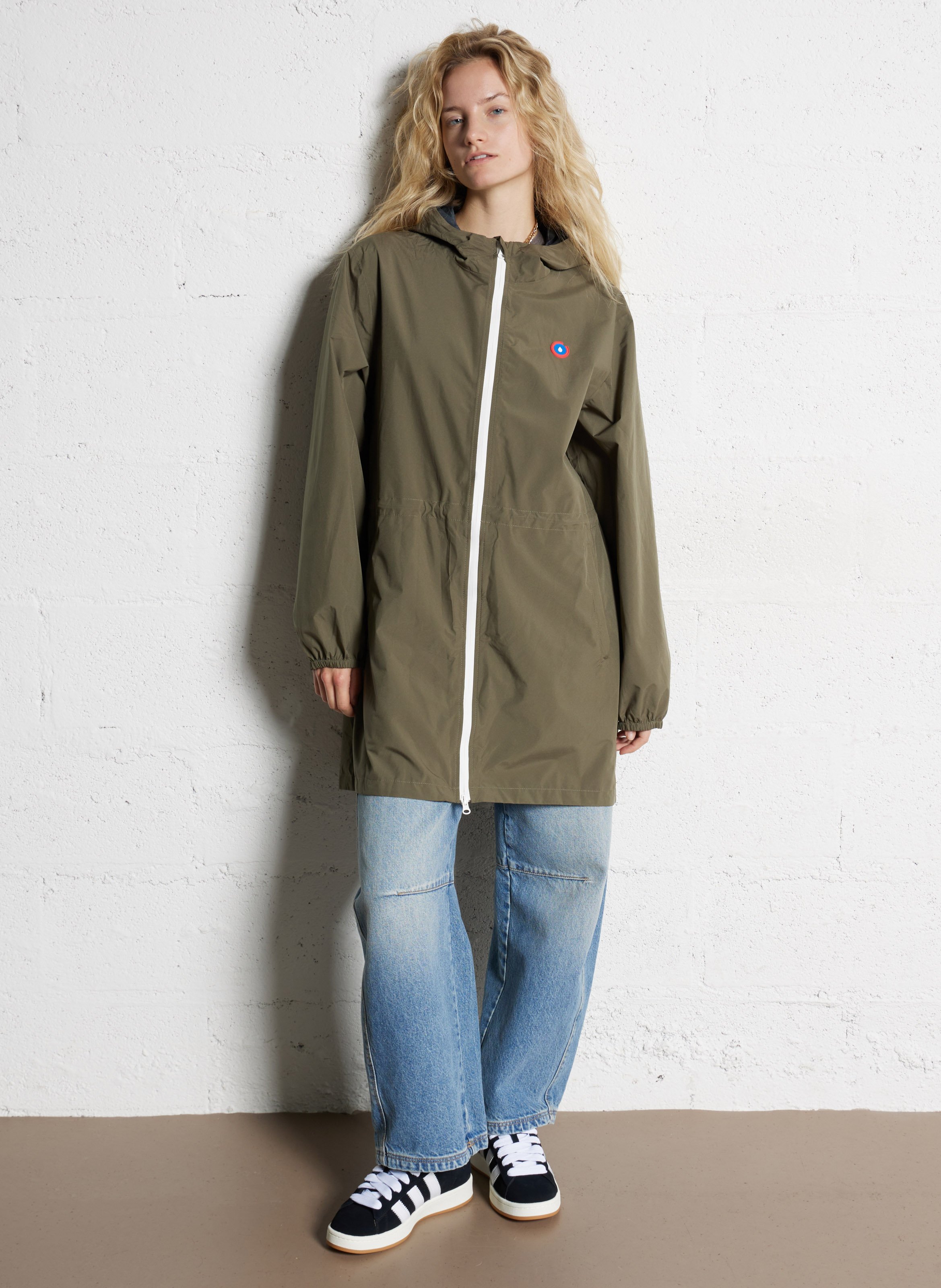 Baskets basses en cuir ADIDAS Noir