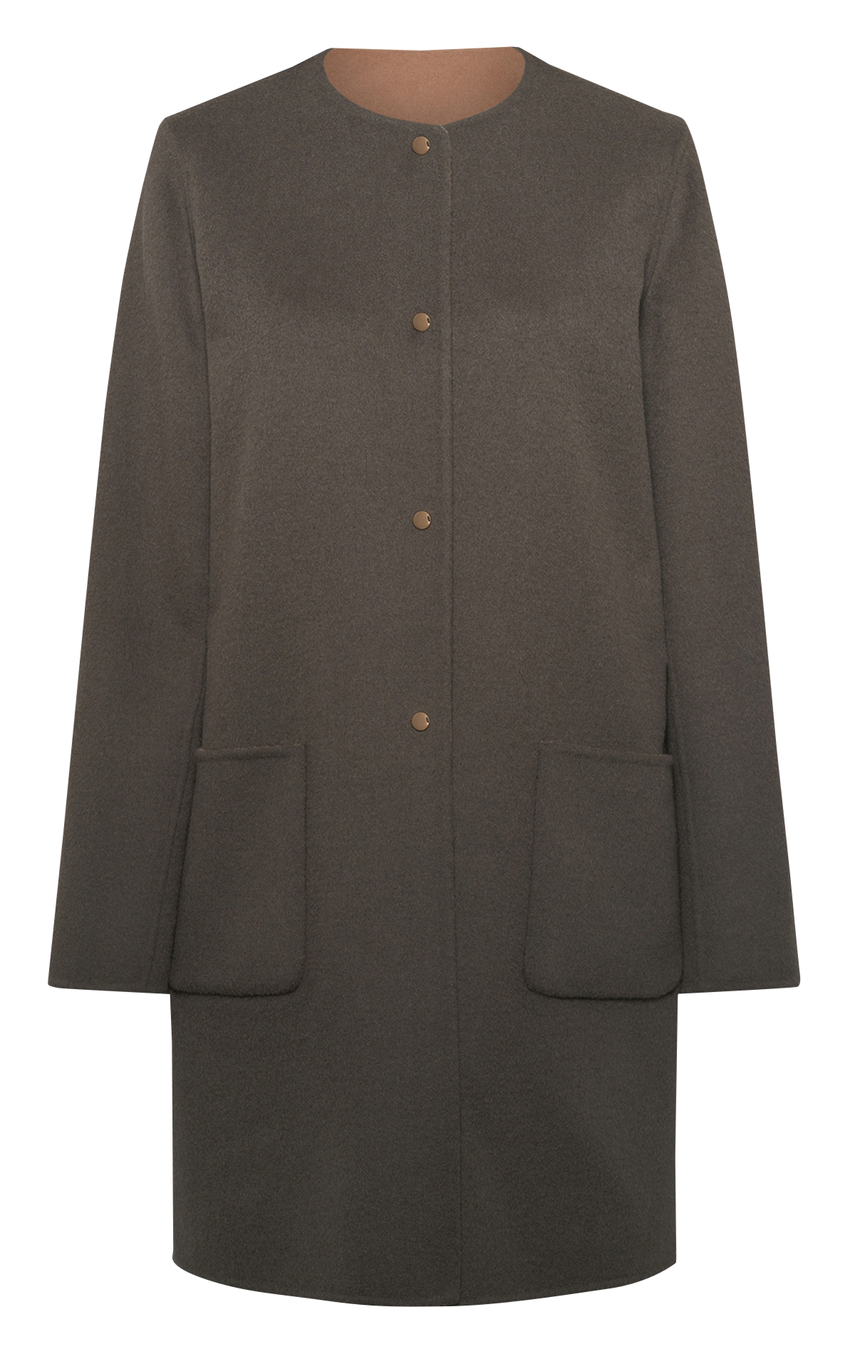 Wollen jas met ronde hals GERARD DAREL Kaki