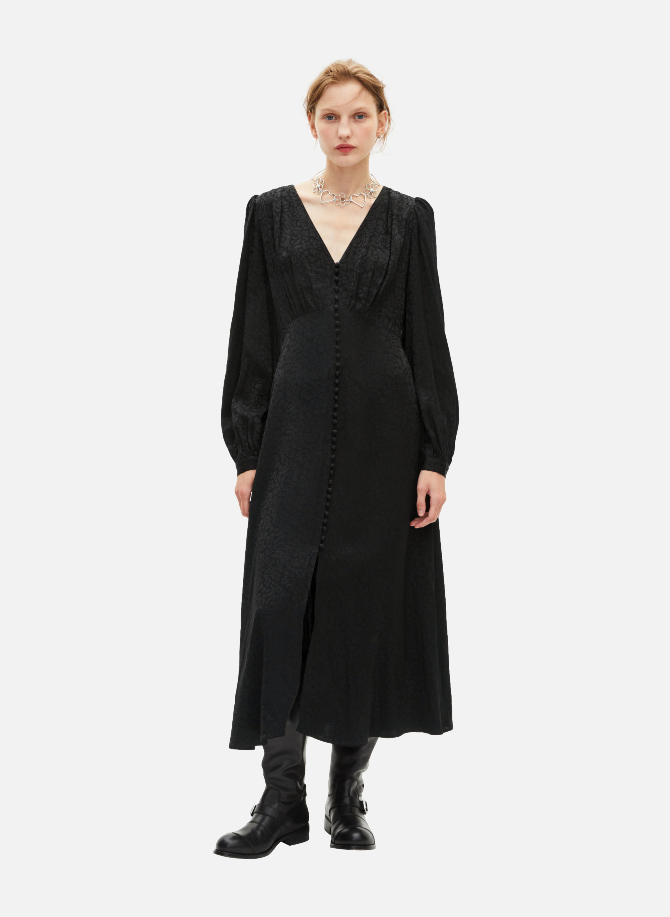 Long jacquard dress THE KOOPLES Black