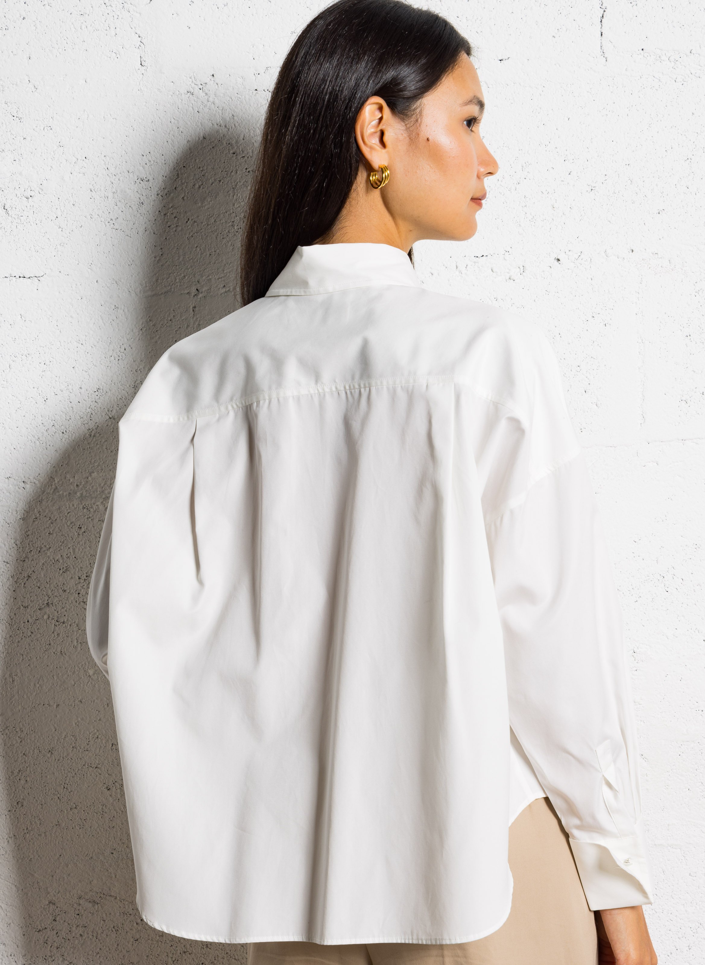 Katoenen oversized blouse MAX MARA WEEK END Wit