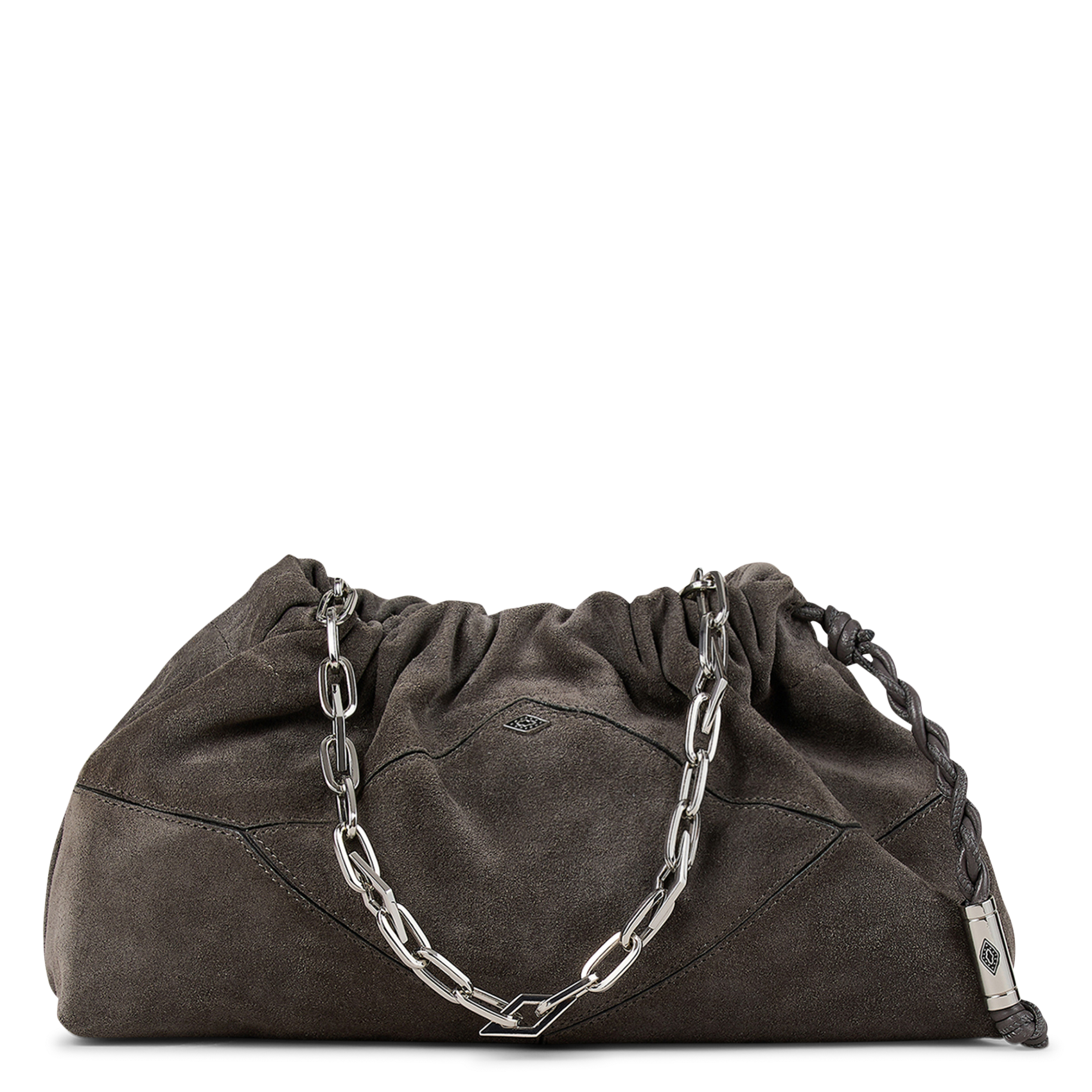 Sac bandoulière en cuir BA&SH Gris