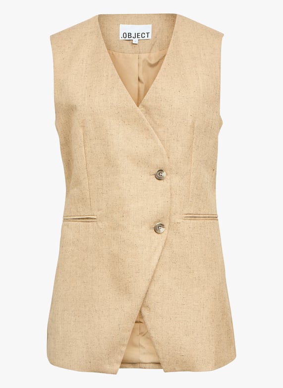 Bea Object Gilet de costume col v Bea Marron Object - Femme | Place des Tendances