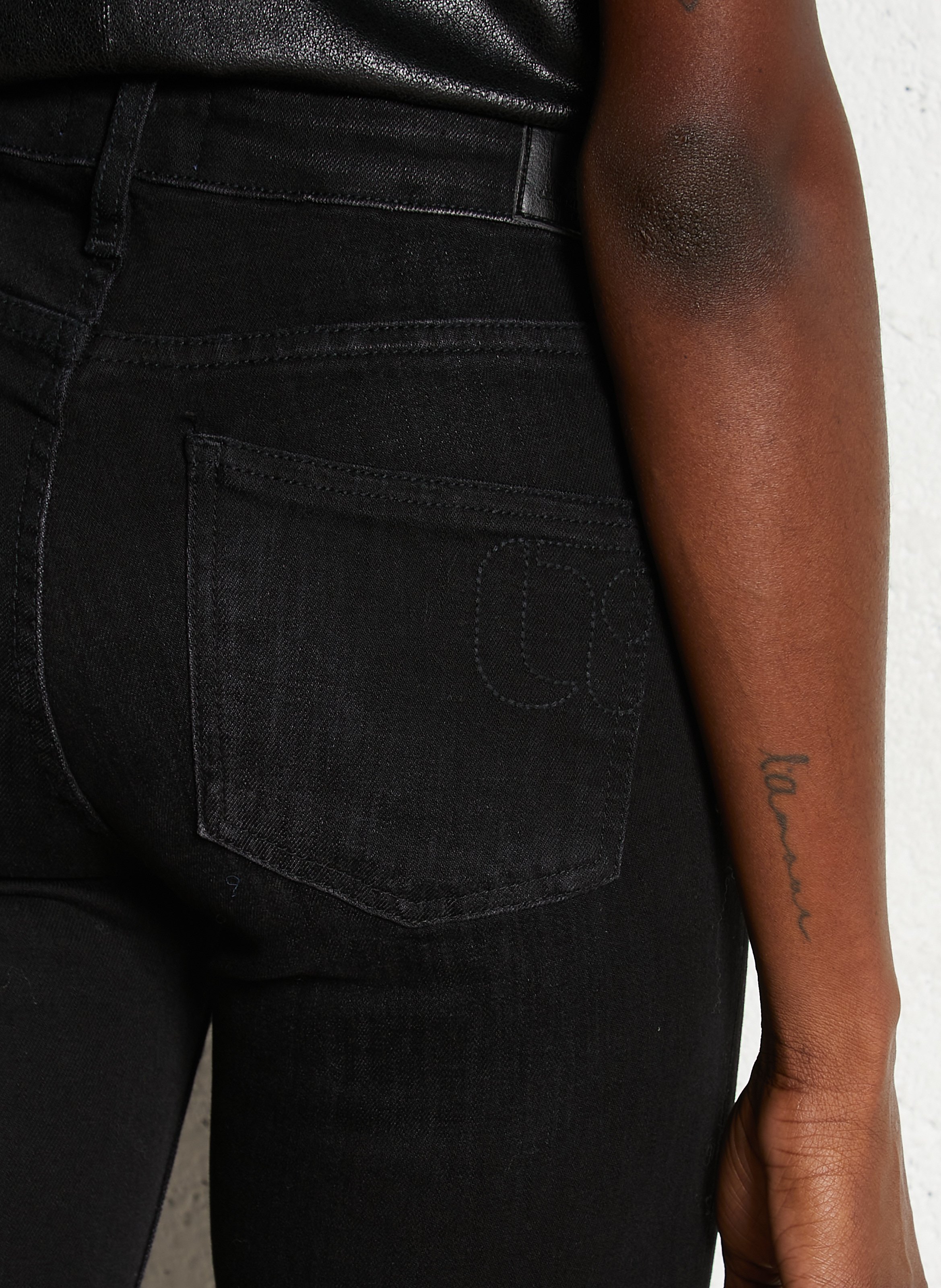 Jean boot-cut en coton mélangé LE TEMPS DES CERISES Noir