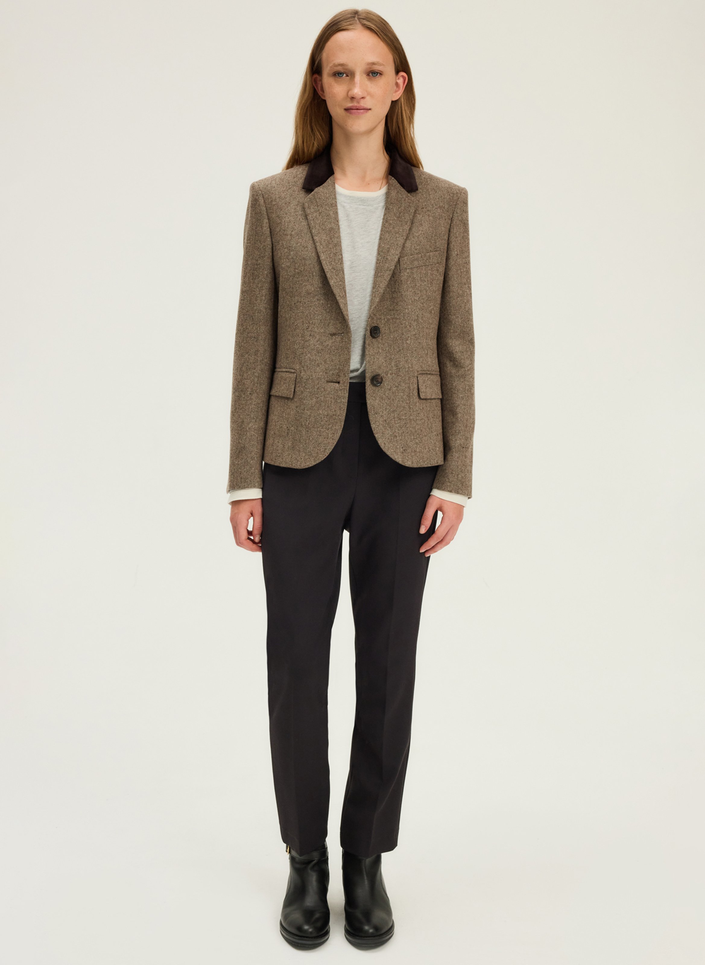 Veste de tailleur en laine mélangée PABLO Beige