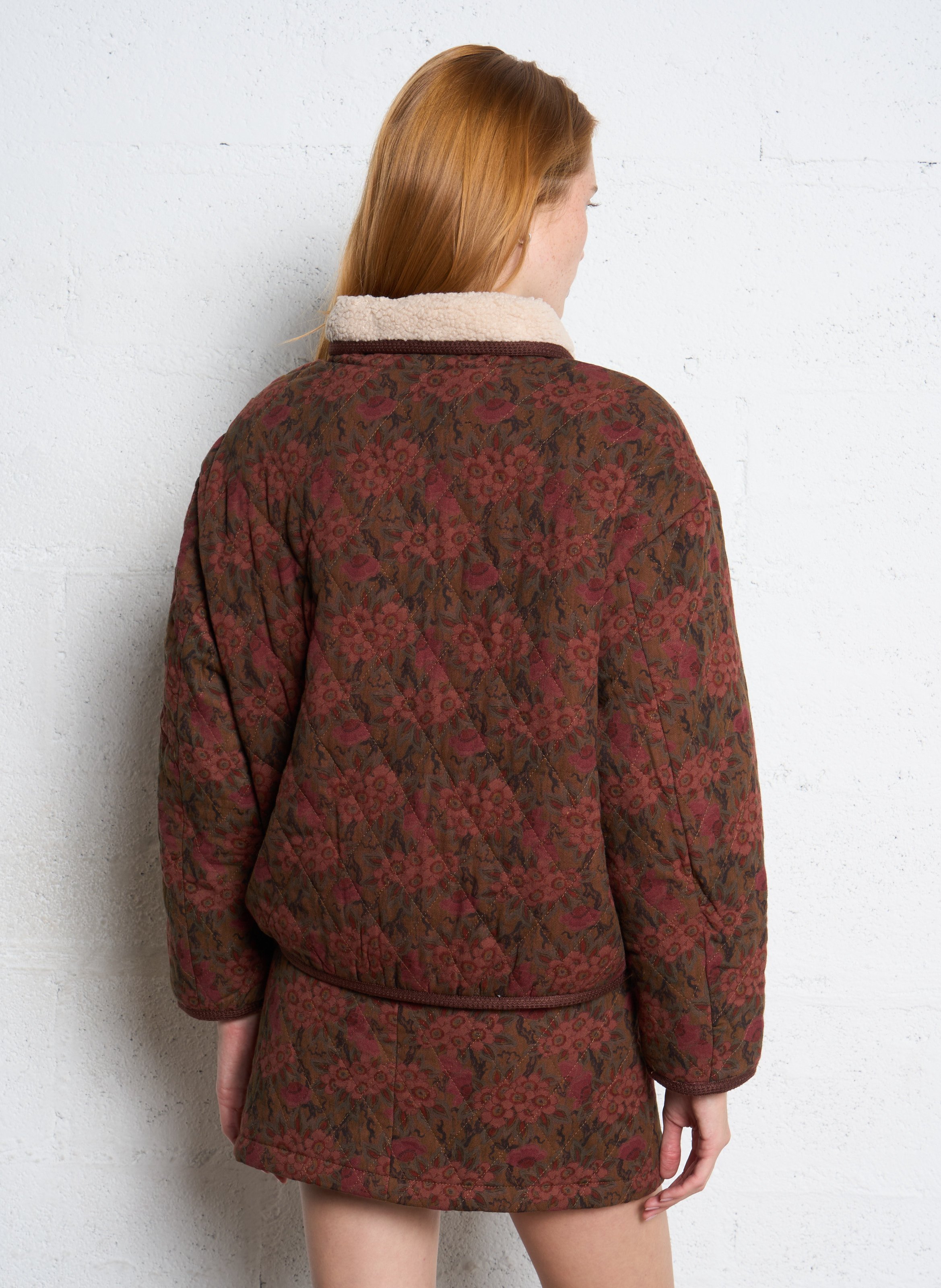 Baumwolljacke mit Rundhalsausschnitt THE KORNER Braun