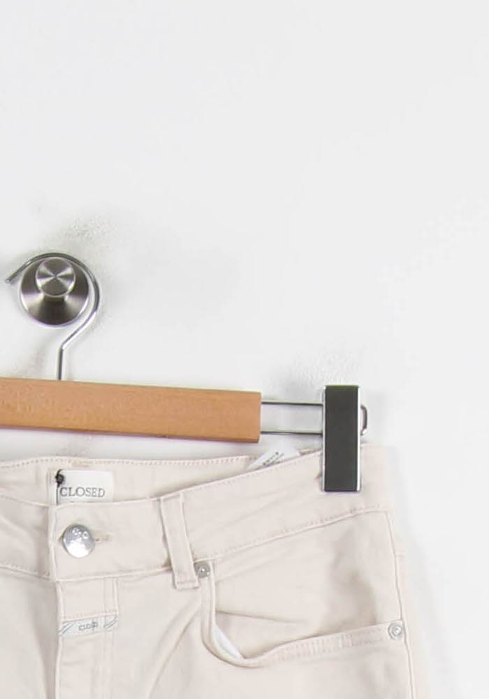 Cropped slim jeans with studs CLOSED - Seconde Main Beige