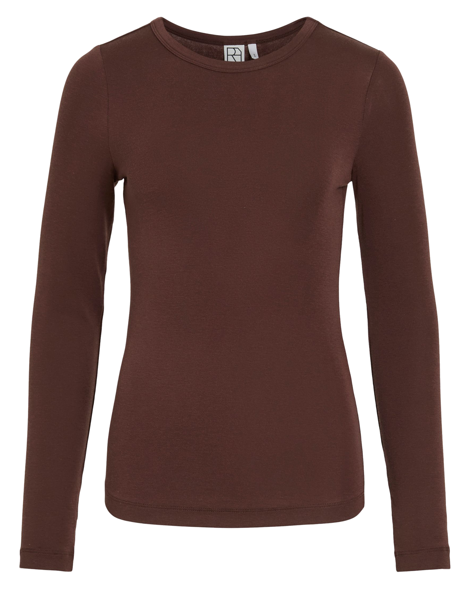 Tee-shirt ajusté col rond ROUGE EDIT Marron