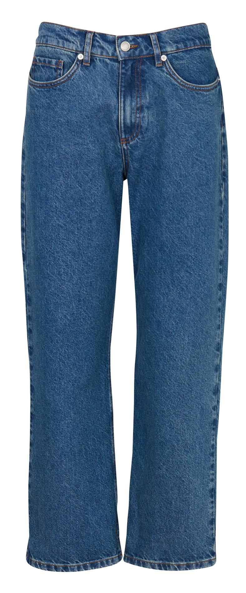 Cotton straight jeans Blue