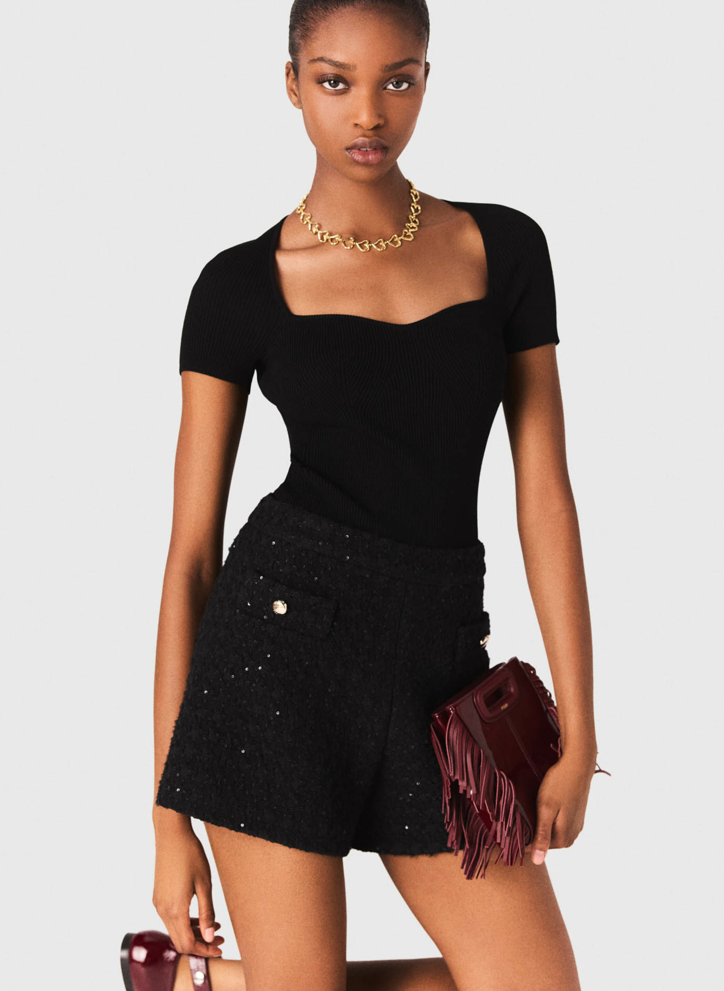 Top moulant en maille MAJE