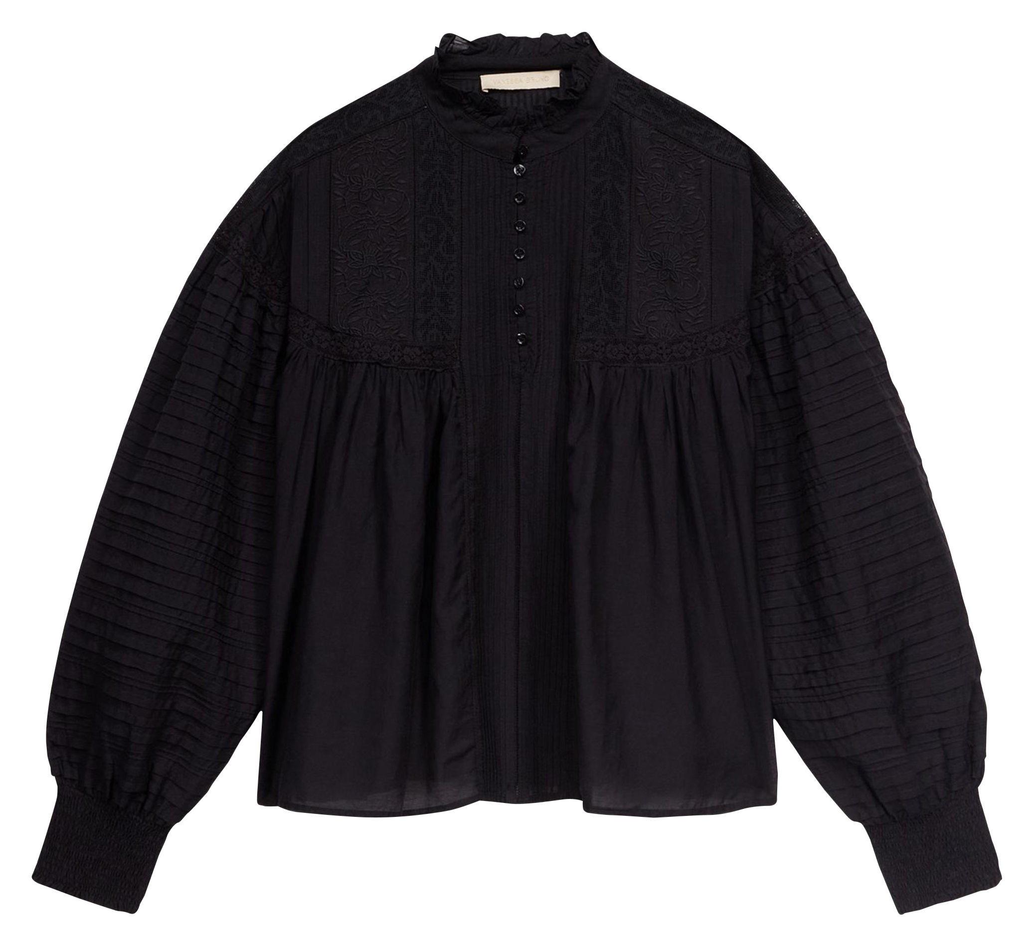 Blouse col victorien droite en coton mélangé VANESSA BRUNO