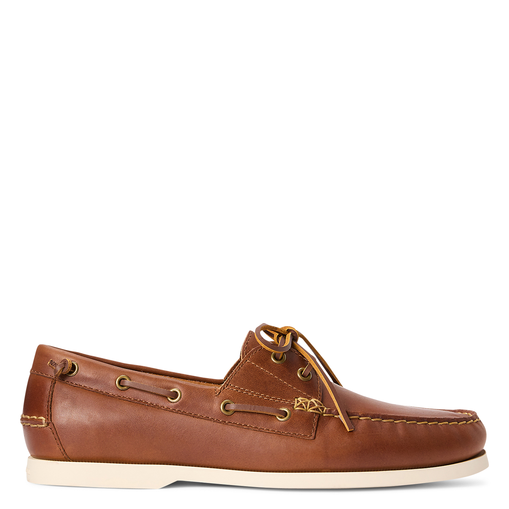 Leather deck shoes POLO RALPH LAUREN Beige