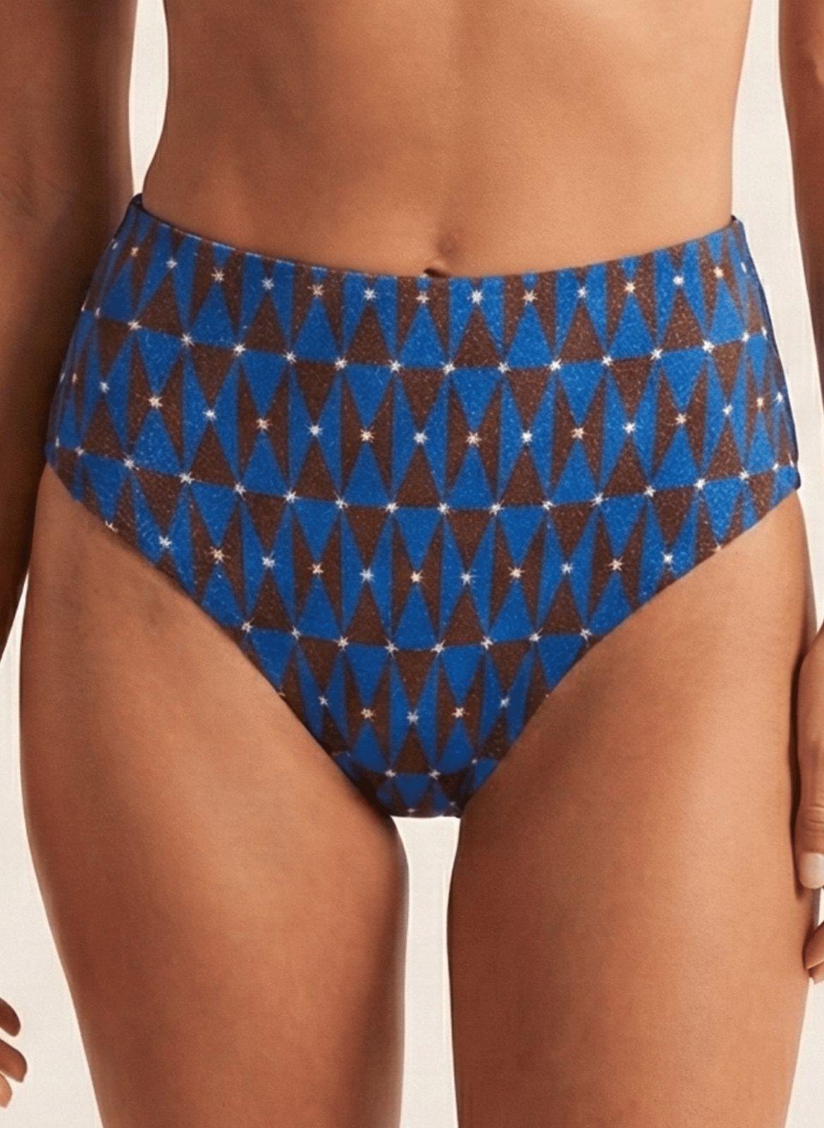 Bas de maillot taille haute imprimé ROBIN COLLECTION Multicolore