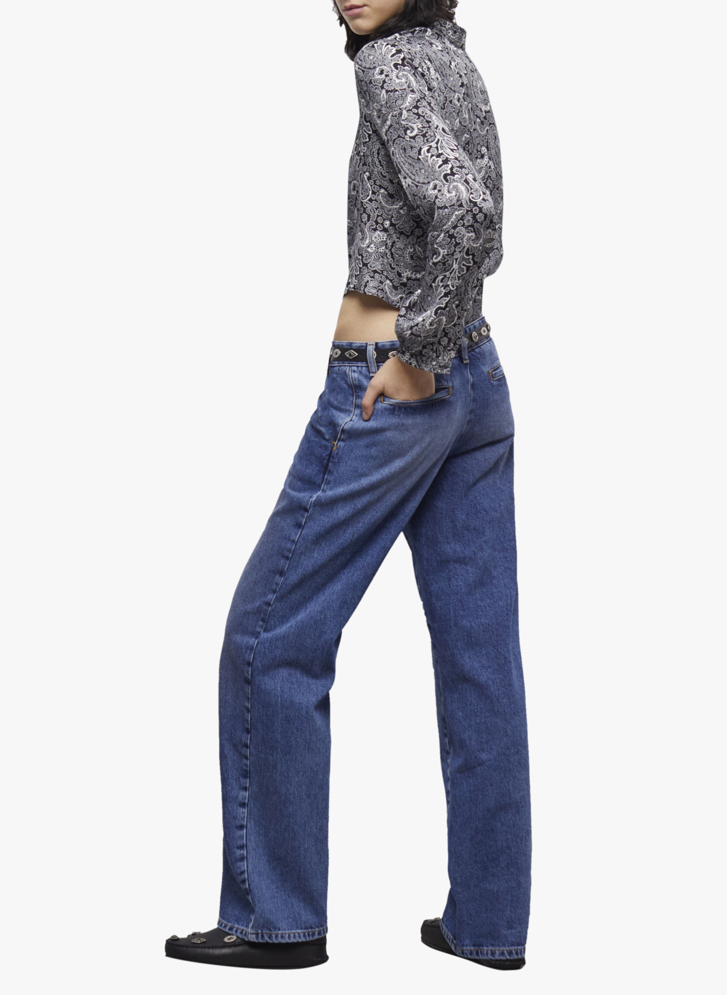 Chemise col mao imprimée  THE KOOPLES Noir