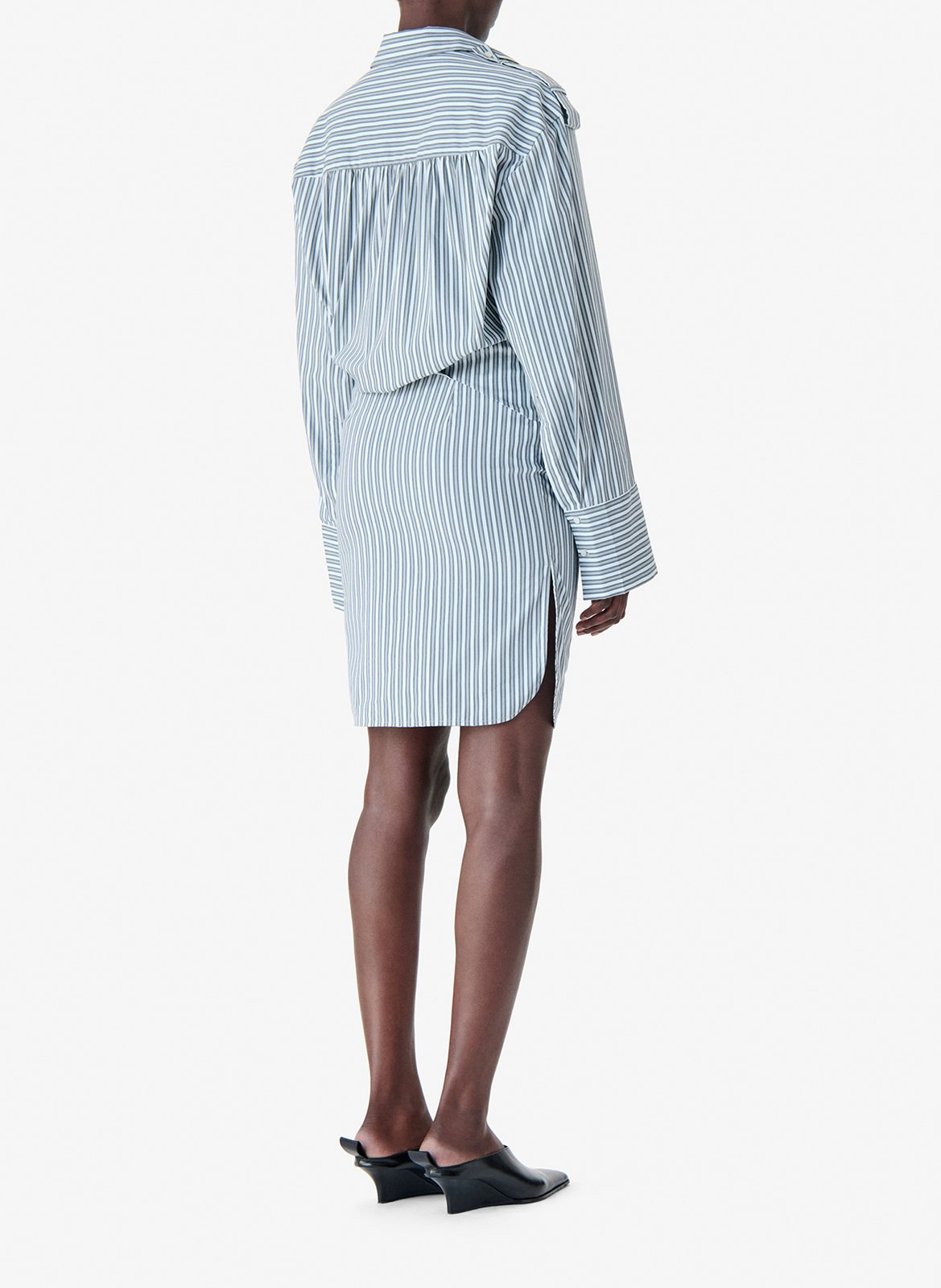 Short fitted dress with stripes IRO Blue