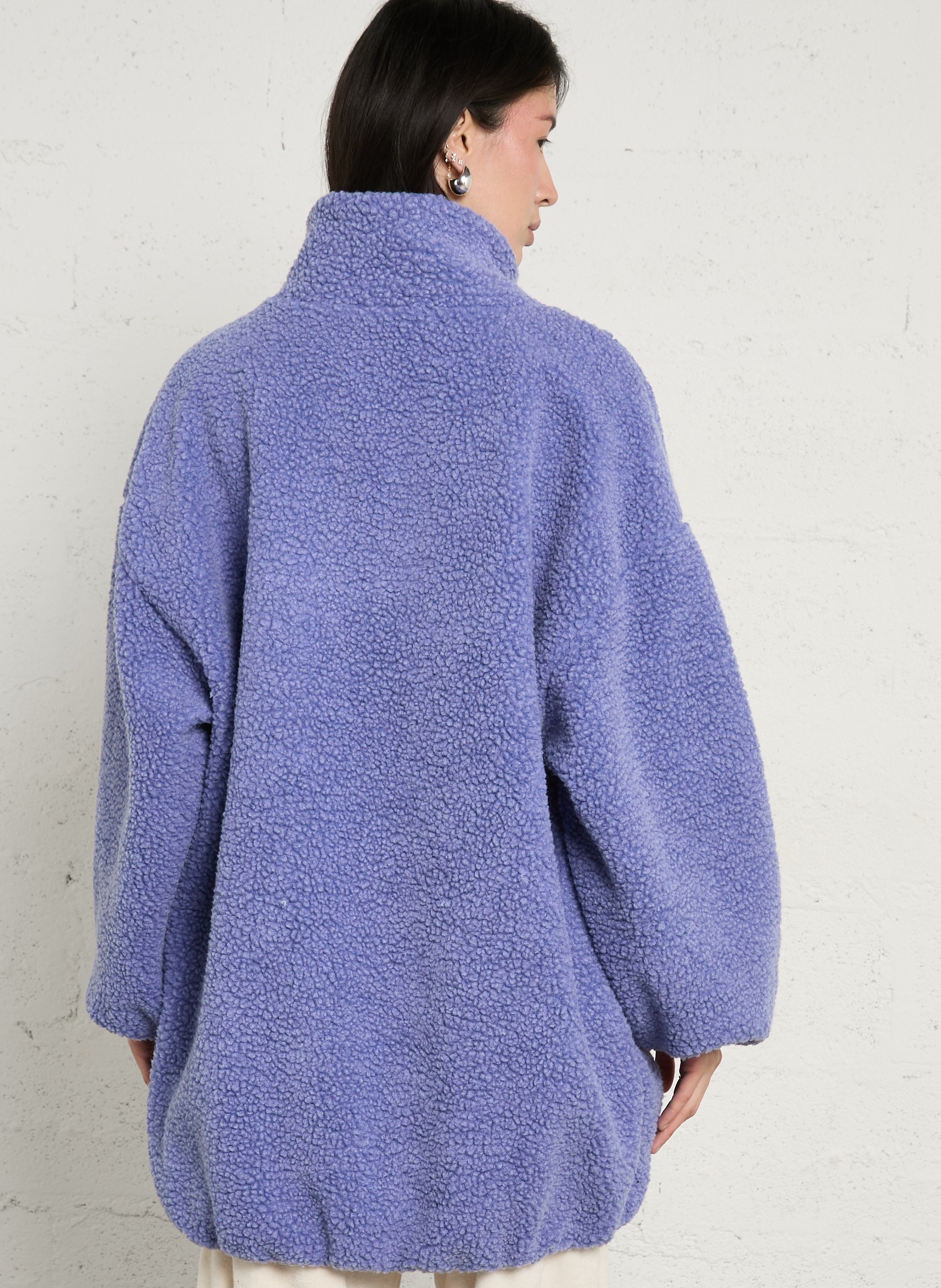 Straight high-neck fleece AMERICAN VINTAGE Blue