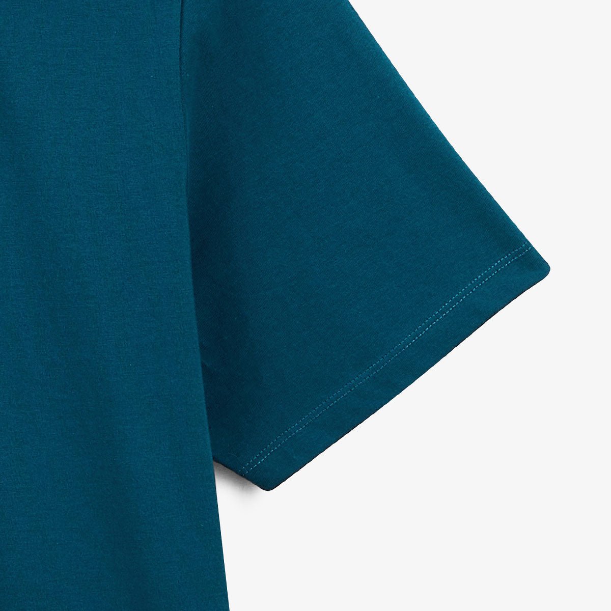 Round neck printed cotton T-shirt with surf back SERGE BLANCO Blue