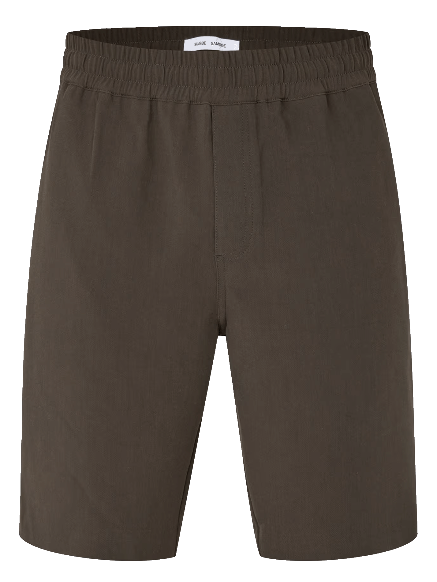 Short droit à taille élastiquée Kaki