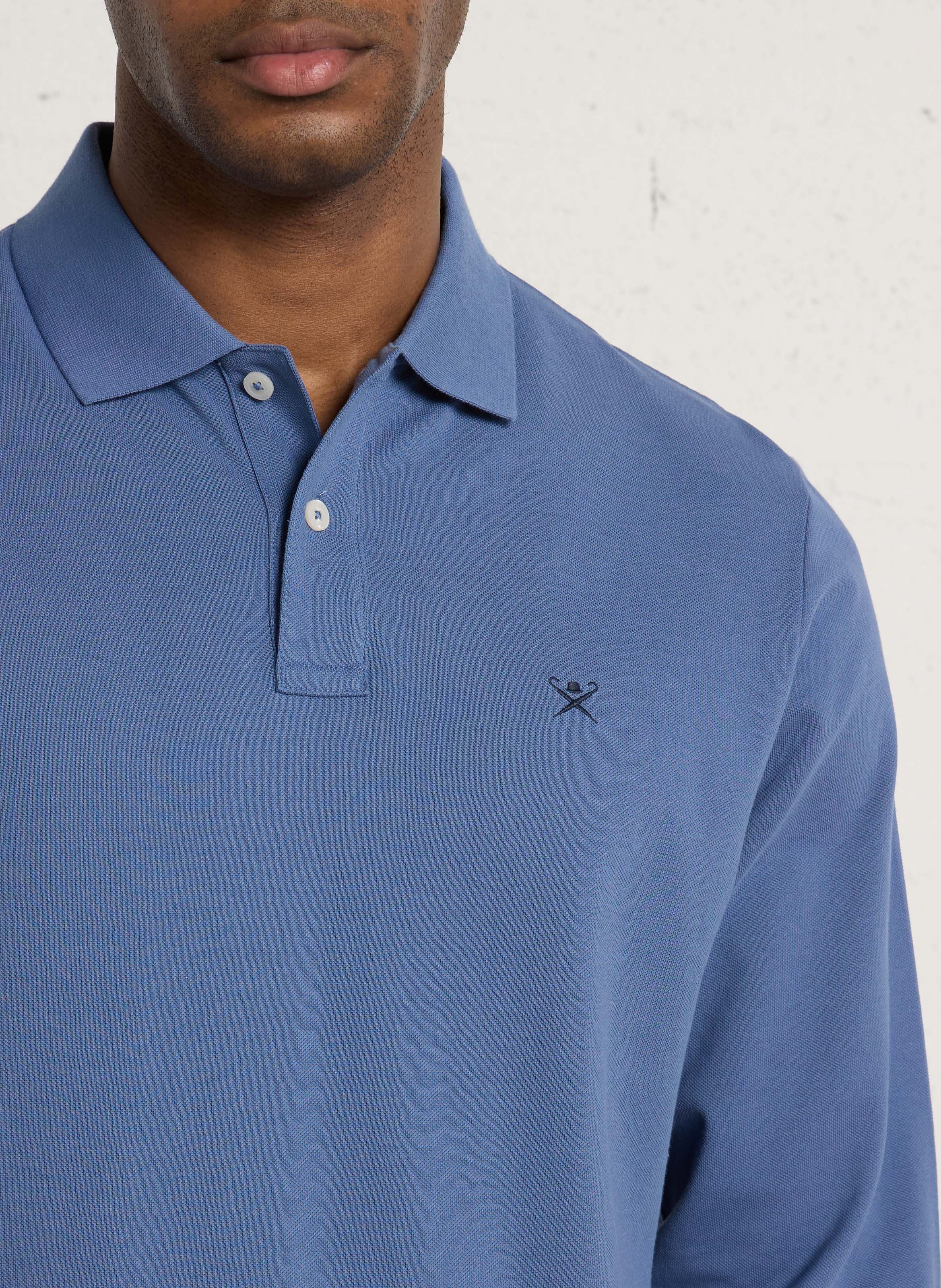 Cotton polo shirt HACKETT Blue