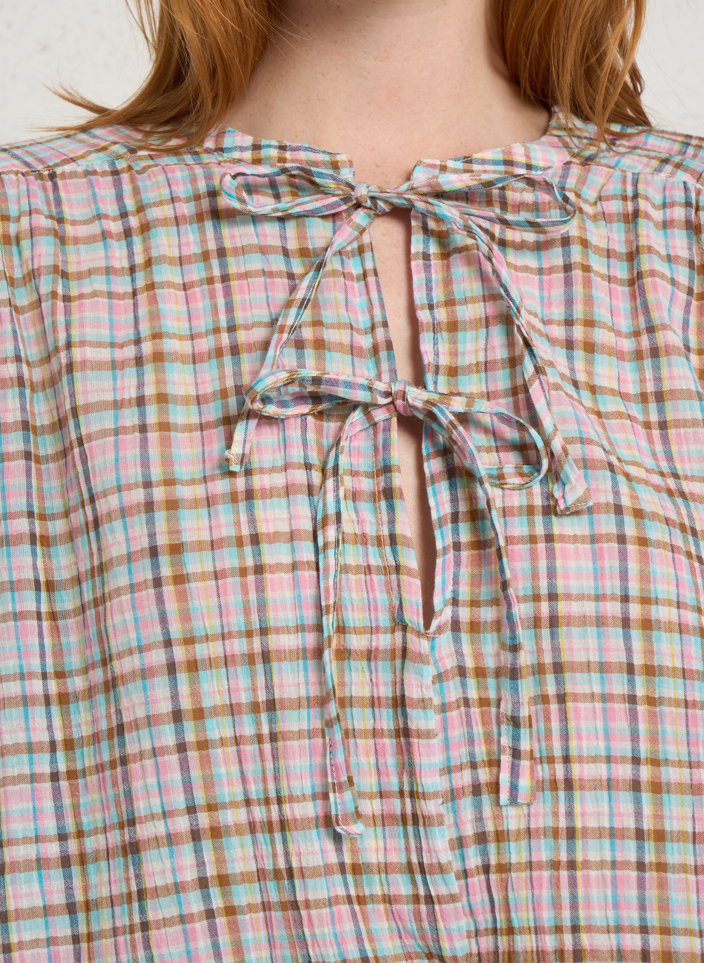 Ruimvallende blouse | katoenblend THE NEW SOCIETY Veelkleurig