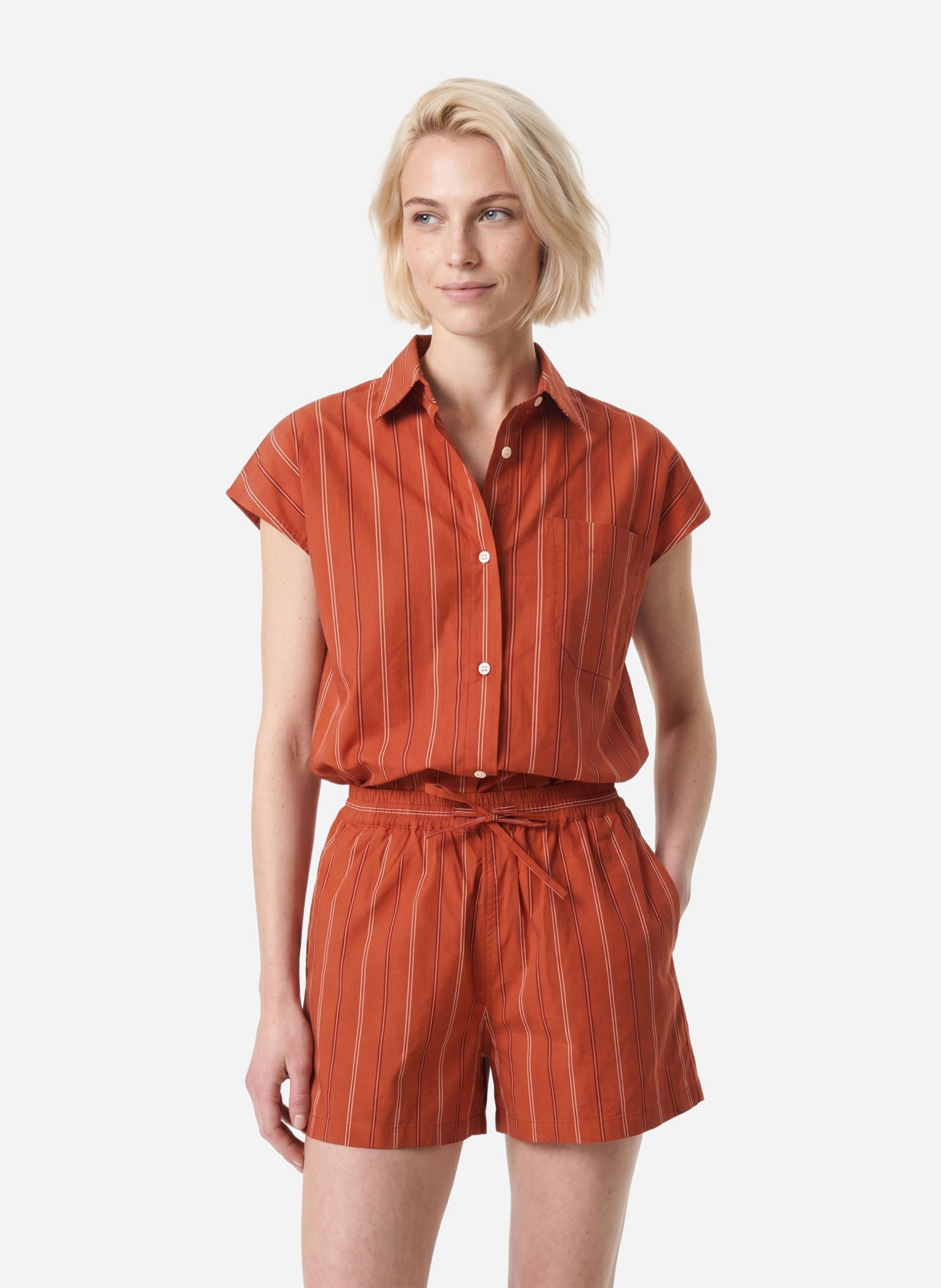 Short droit à rayures VANESSA BRUNO Orange