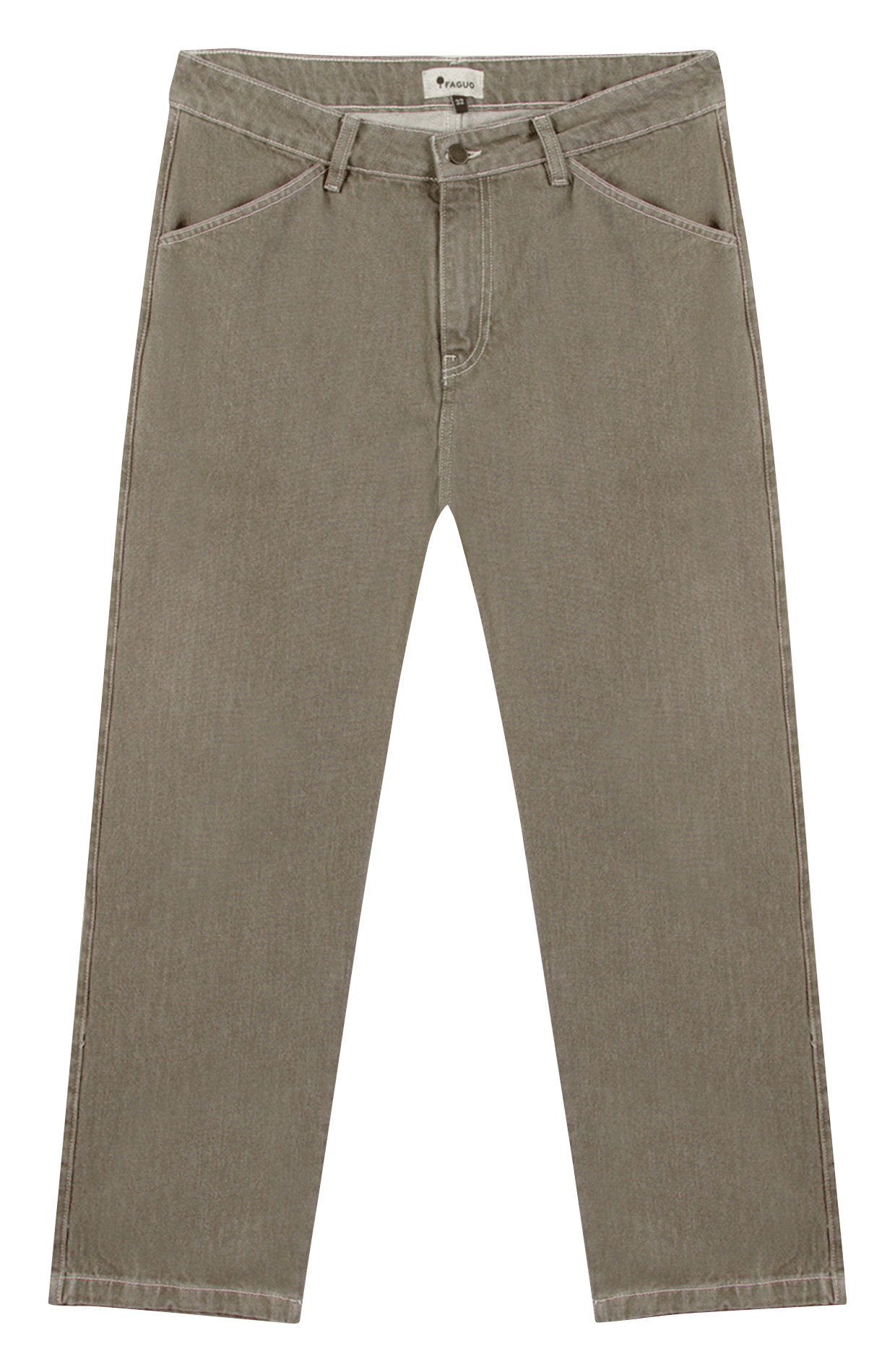 Rechte, katoenen jeans FAGUO Beige