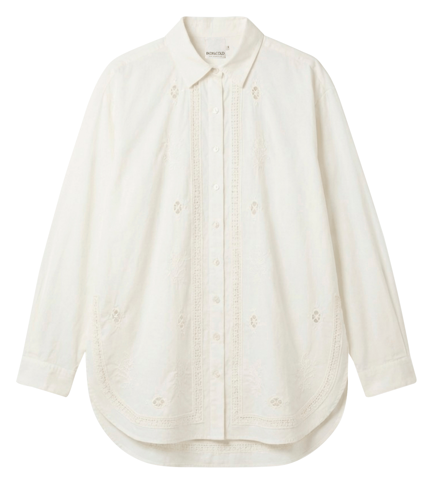 Oversized organic cotton shirt INDI & COLD White