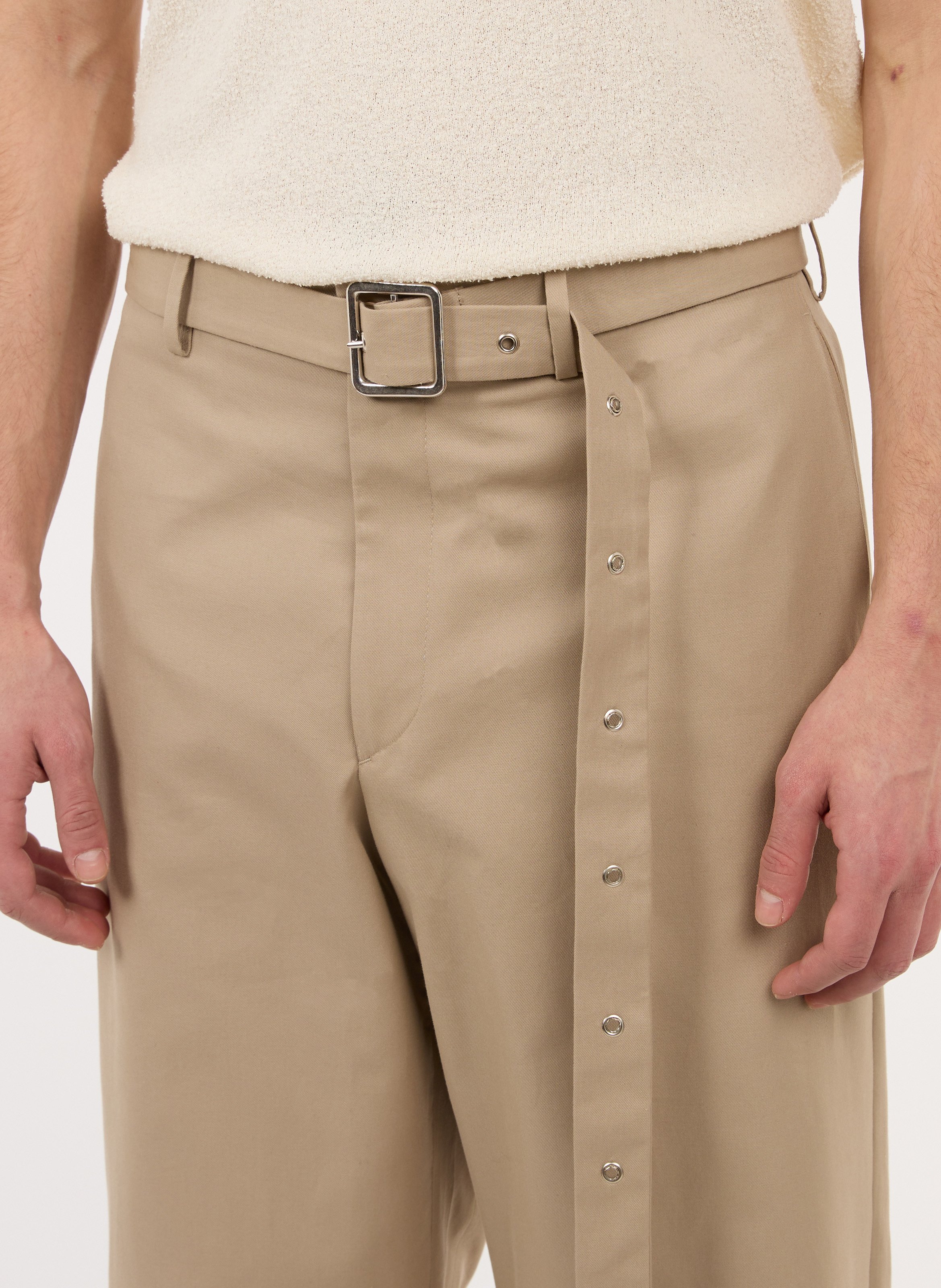 Bandol - Gerade geschnittene Wollhose SAISON 1865 Beige