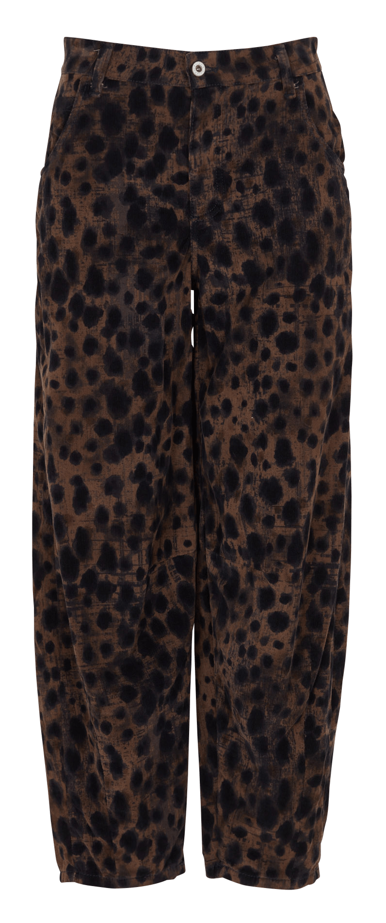 Wide-leg cotton pants PLEASE Brown
