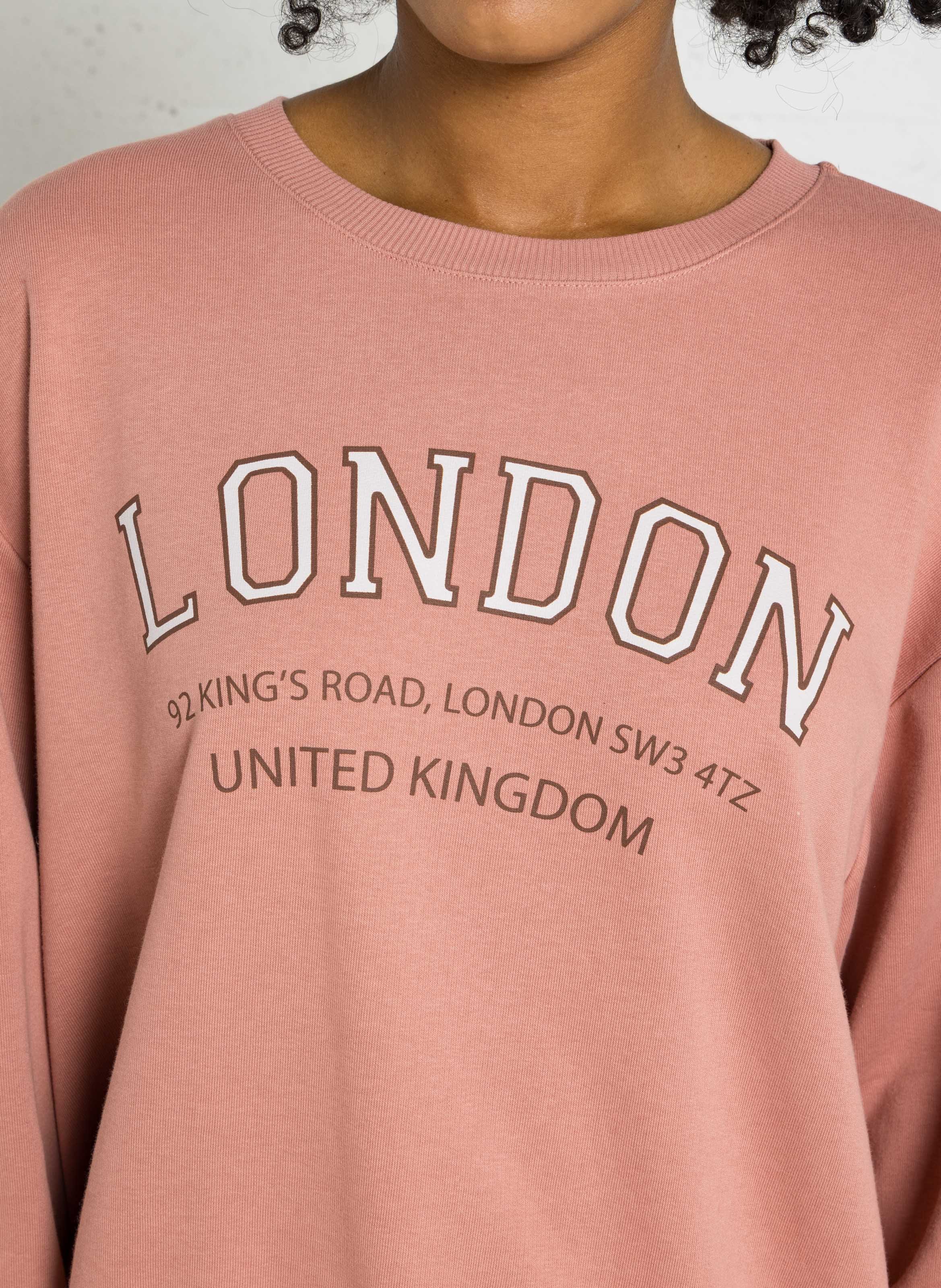Sweat ample en coton mélangé MAISON 123 Rose