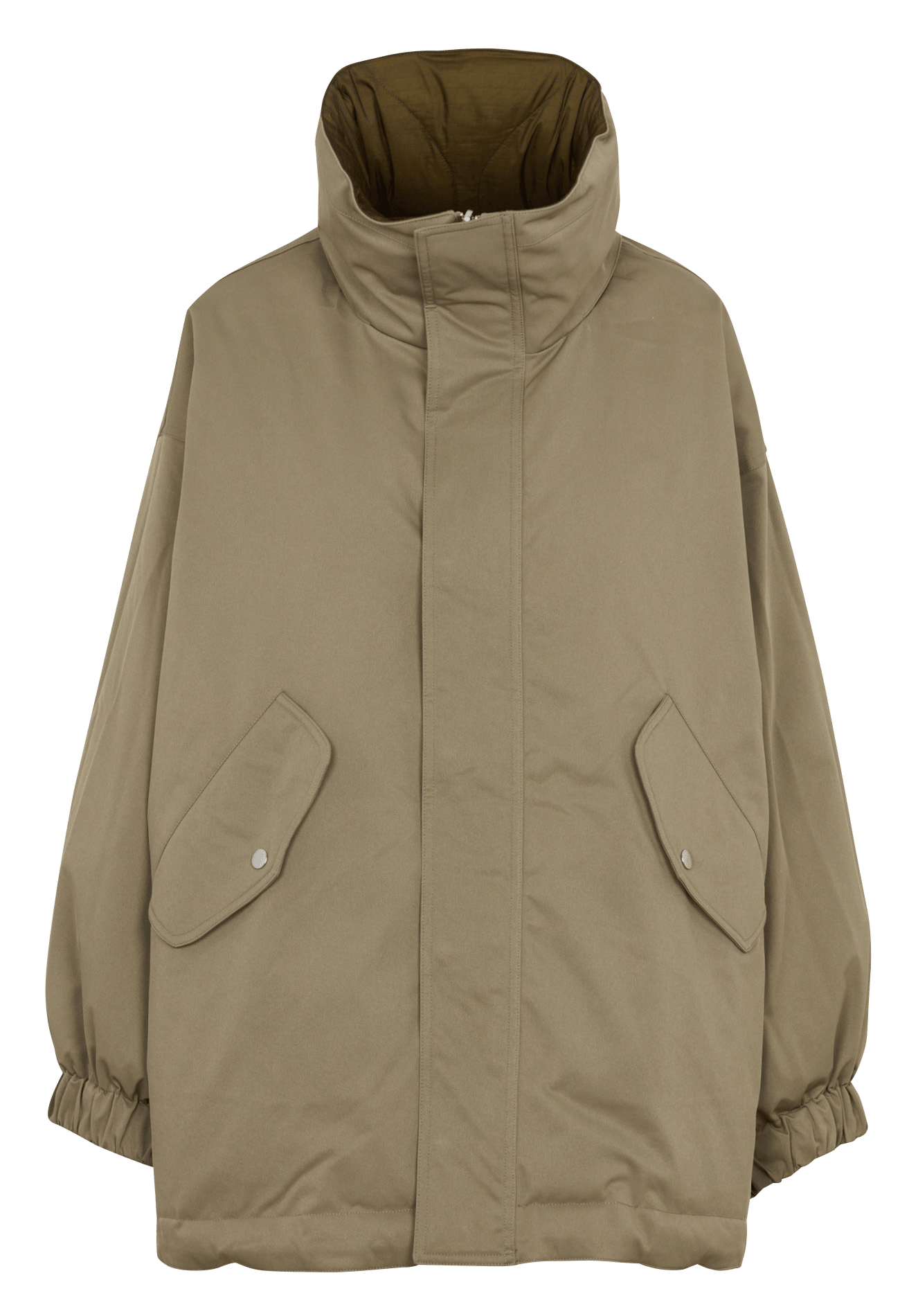 Weite Daunenjacke mit Stehkragen BELLEROSE Khaki