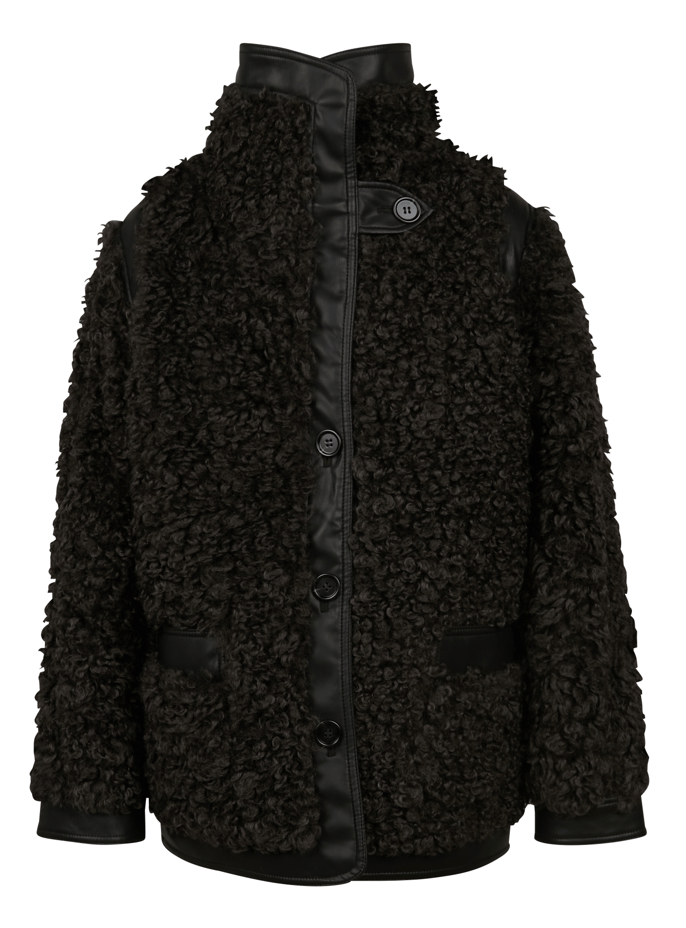 Veste droite col montant LEON & HARPER Noir
