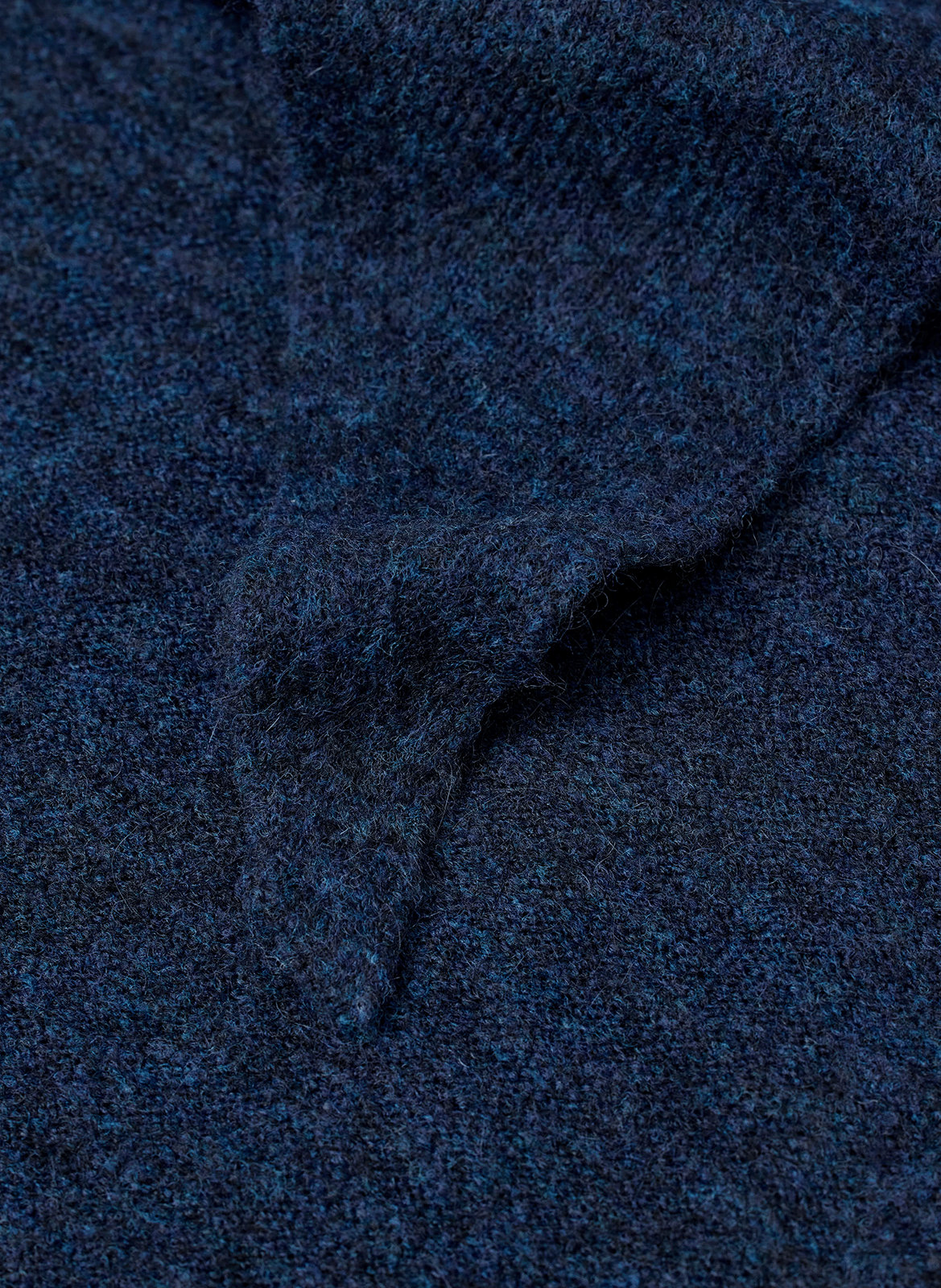 Driehoekige sjaal van een wolmix CLOSED Blauw