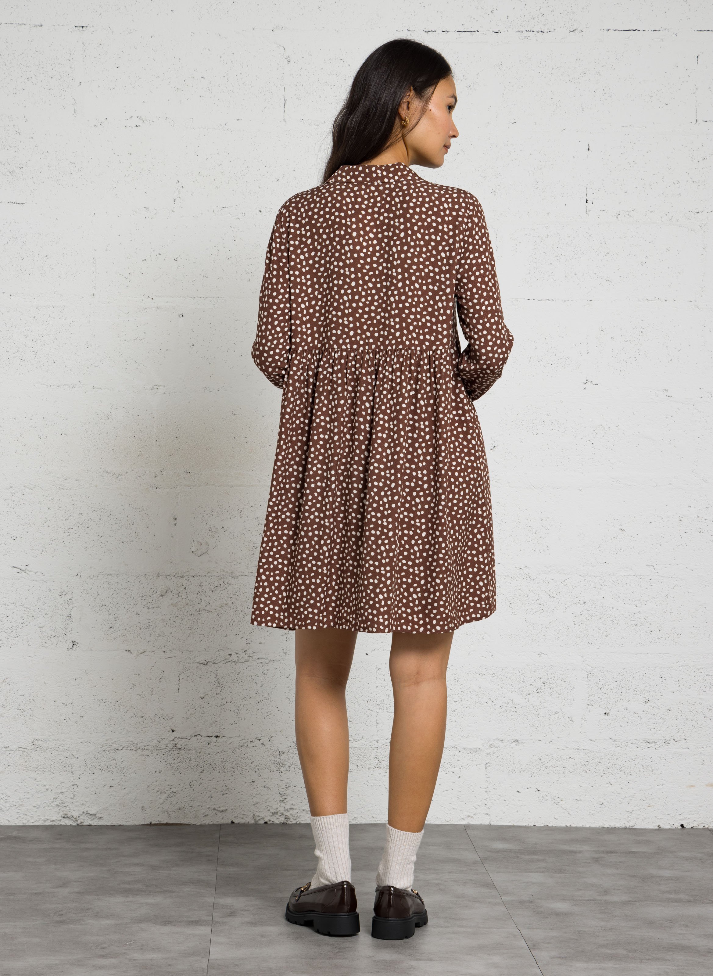 Robe courte droite à imprimé DES PETITS HAUTS Multicolore