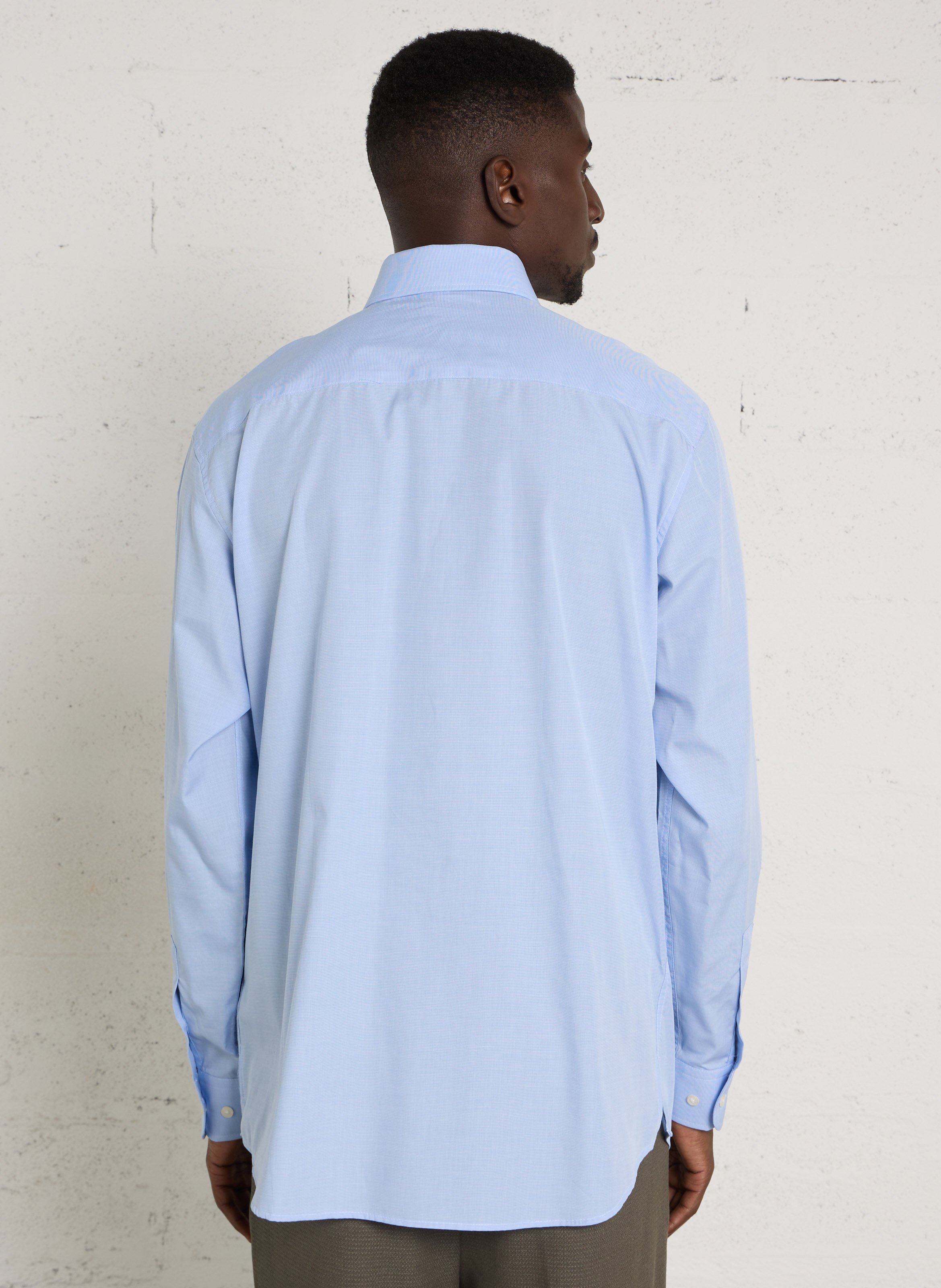 Chemise droite en coton AU PRINTEMPS PARIS Bleu
